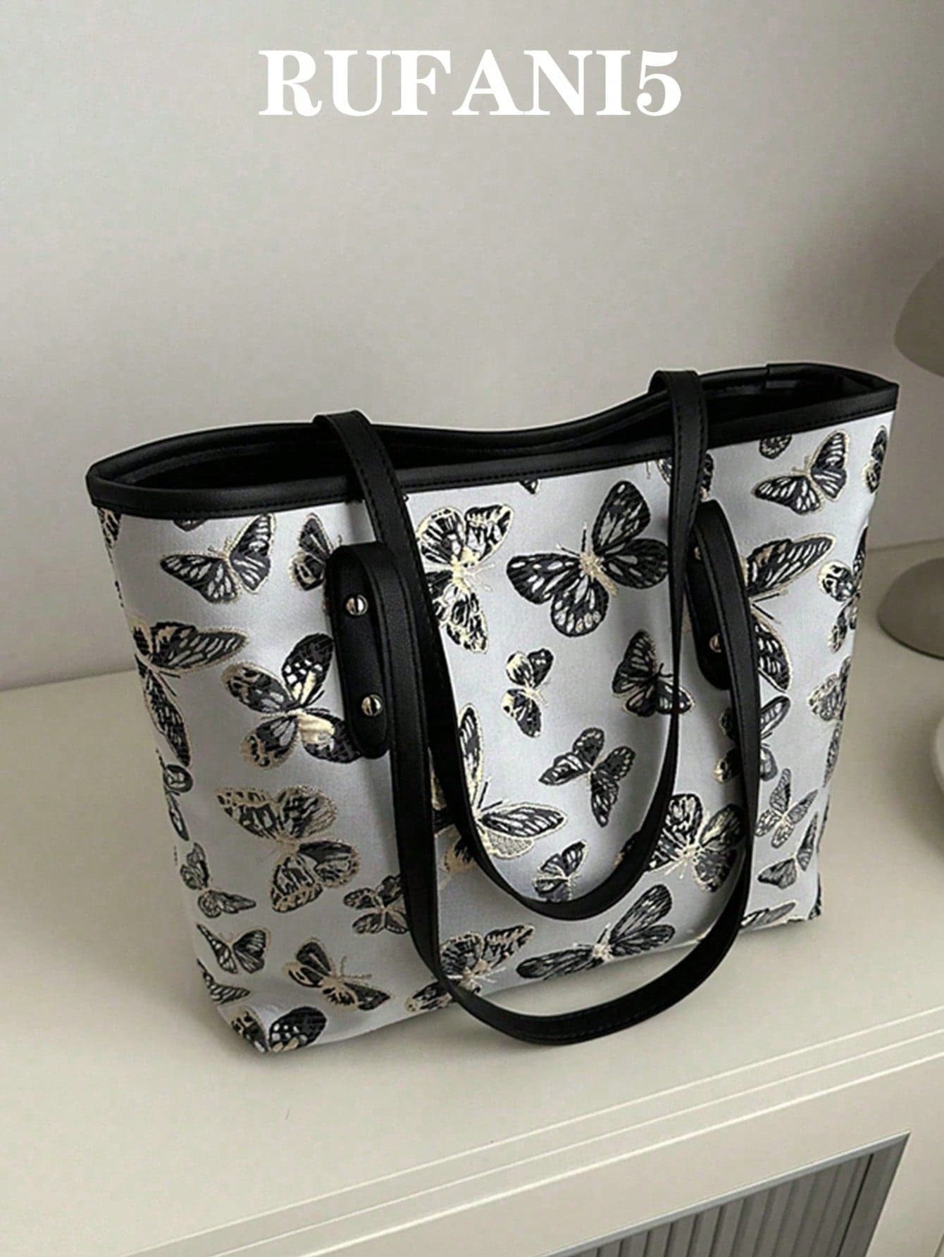 Fashionable Contrast Color Embroidered Bow Handbag, Minimalist Vacation Shoulder Tote Bag, Suitable For Shopping, Wallet Carrying, Also Suitable For Young Women, College Students, Newlyweds And Office Workers. This Bag Is Very Suitable For Office, University, Work, Business, Commuting, Outdoor, Travel And Outing Occasions. New Autumn/Winter Large Capacity Shoulder Tote Bag, Women's Valentine's Day Tote Bag.