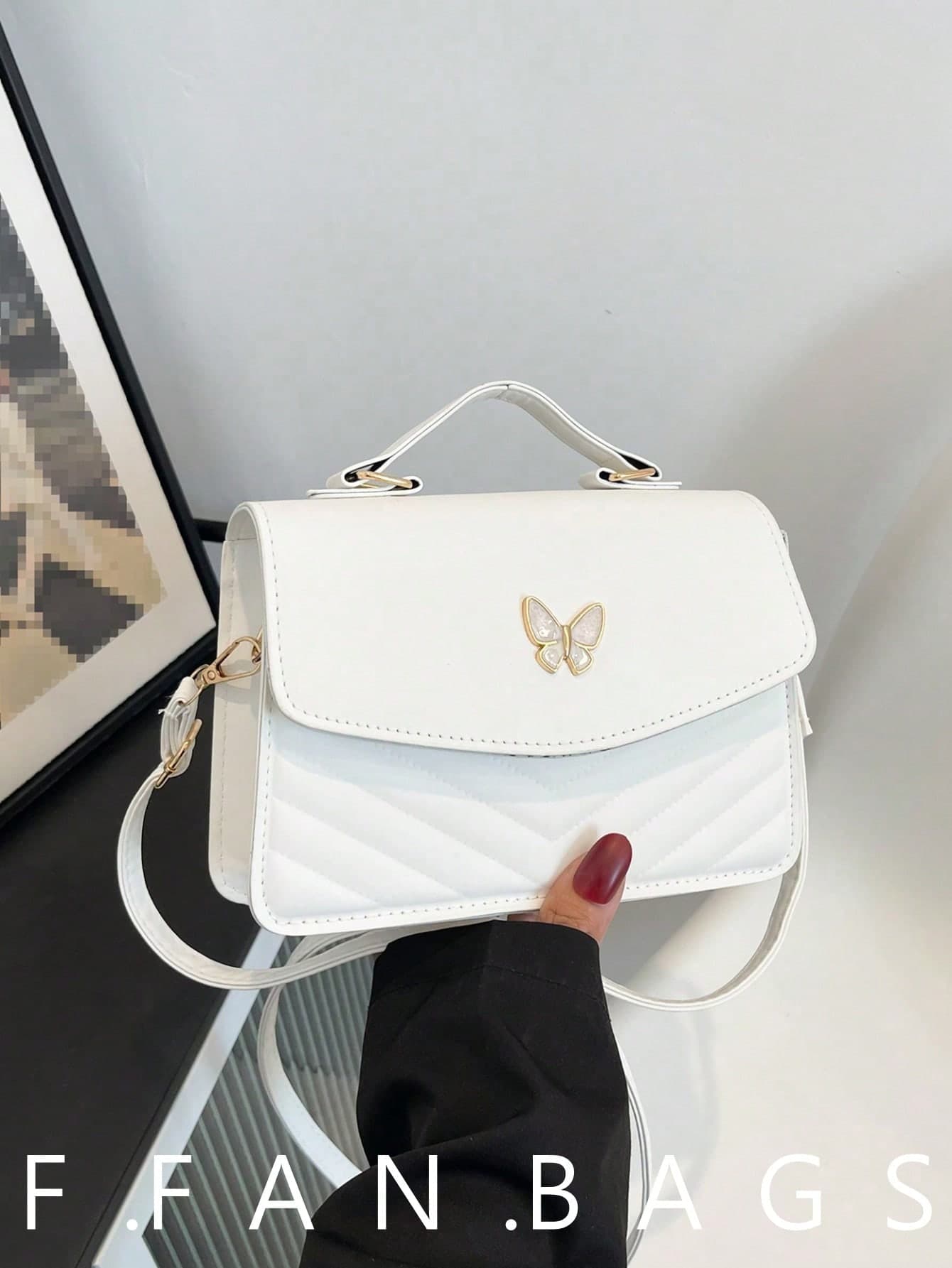 Solid Color PU Leather Patchwork Bow Design Flap Shoulder Crossbody Square Bag, Suitable For Women's Daily Commute, Shopping, Travel, Gathering, Girls' Night Out, Festivals, Birthday Gifts And Parties. Valentine's Day, Fashionable Bow Ladies Wallet , Valentines Gifts, Cream Bag