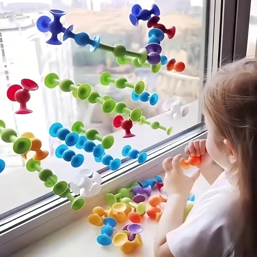 11pcs/Set Christmas Decoration Set, Including Suction Cup Toys, Building Block Suction Toys, Stress Relief Toys, Parent-Child Interactive Games, Children's Gifts (Suitable For Boys And Girls), Soft Dart Set, Baby Bath Toys, Floating Bath Toys, Bathroom Toys, Boys' Toys, Children's Toys, Children's Gifts, Christmas Stocking Stuffers