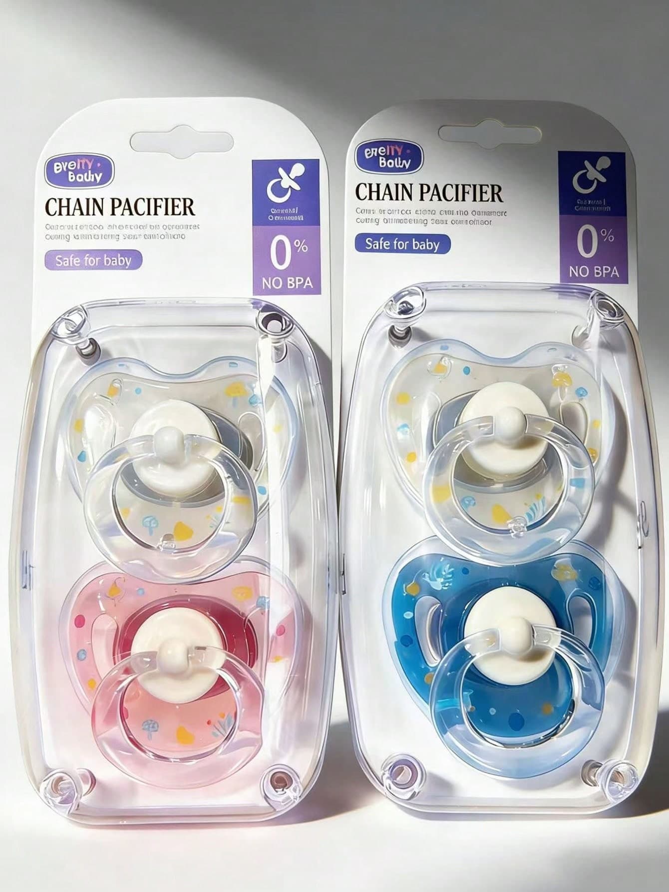 4pcs/2pcs Silicone Baby Pacifiers With Protective Case, 100% Orthodontic Silicone, Essential Newborn Supplies, Gently Protect Baby Skin