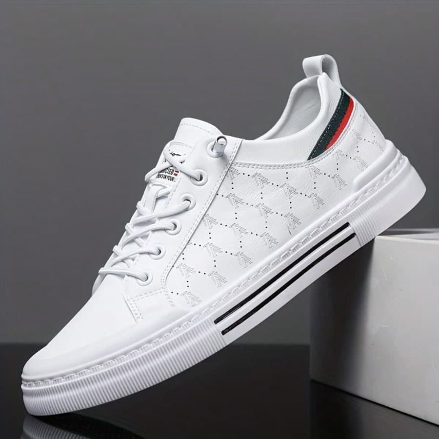 Comfortable Non-Slip Men's Outdoor Skateboarding Shoes - Solid Color Casual Sports Sneakers
