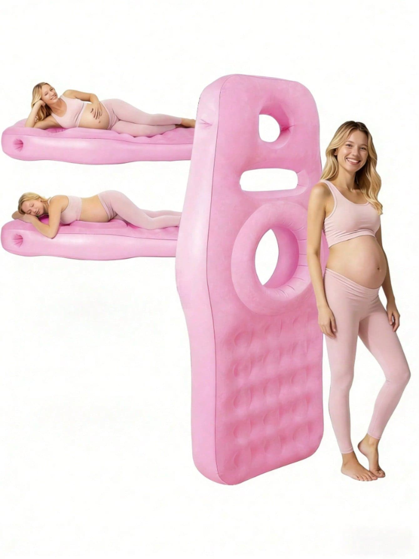 Pregnancy Body Pillow With Abdominal Hollow Hole, Portable Pregnancy Support Mattress, Prone Resting Pregnancy Cushion