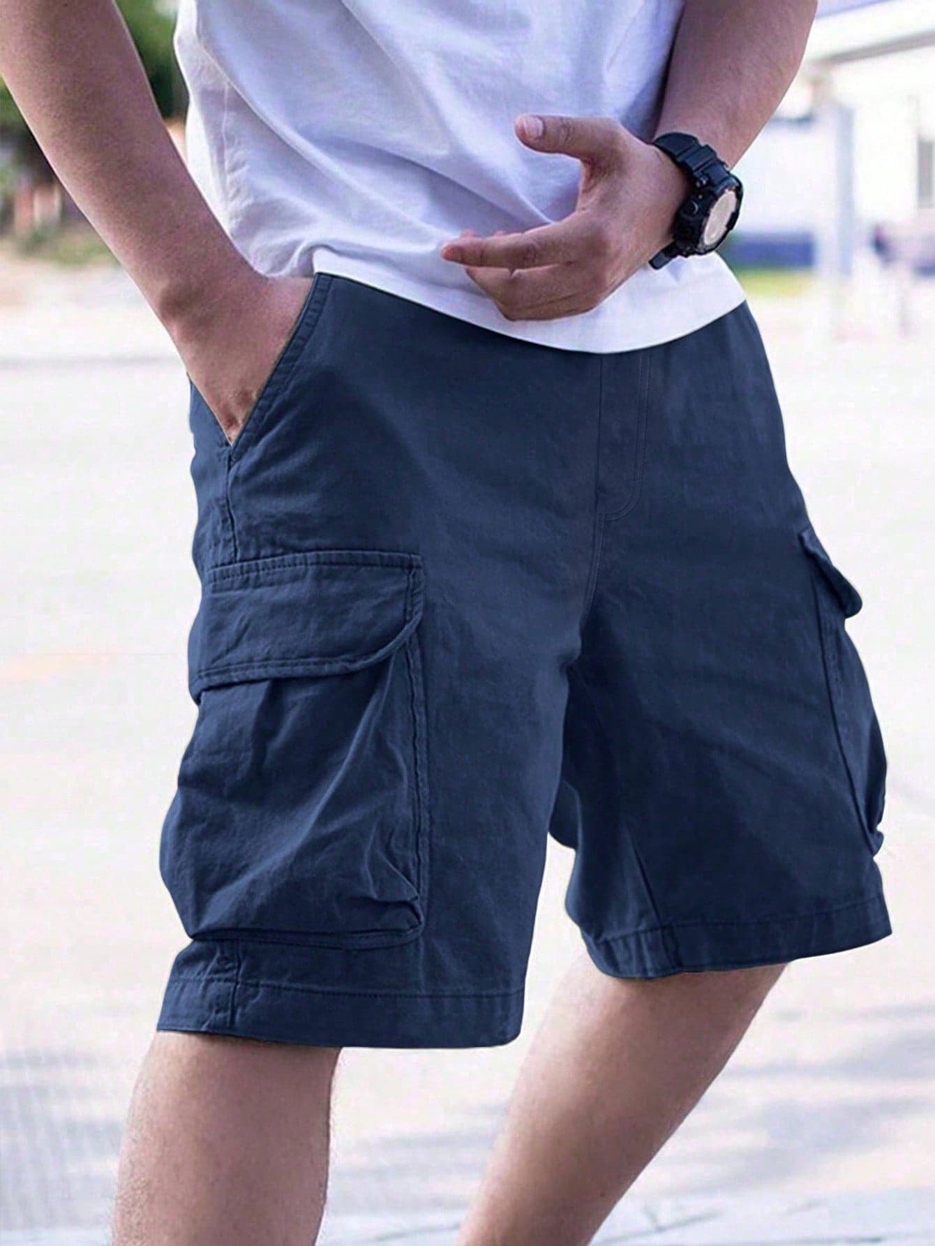1pc Tween Boys' Casual Summer Sports Cargo Shorts For Outdoor Workout