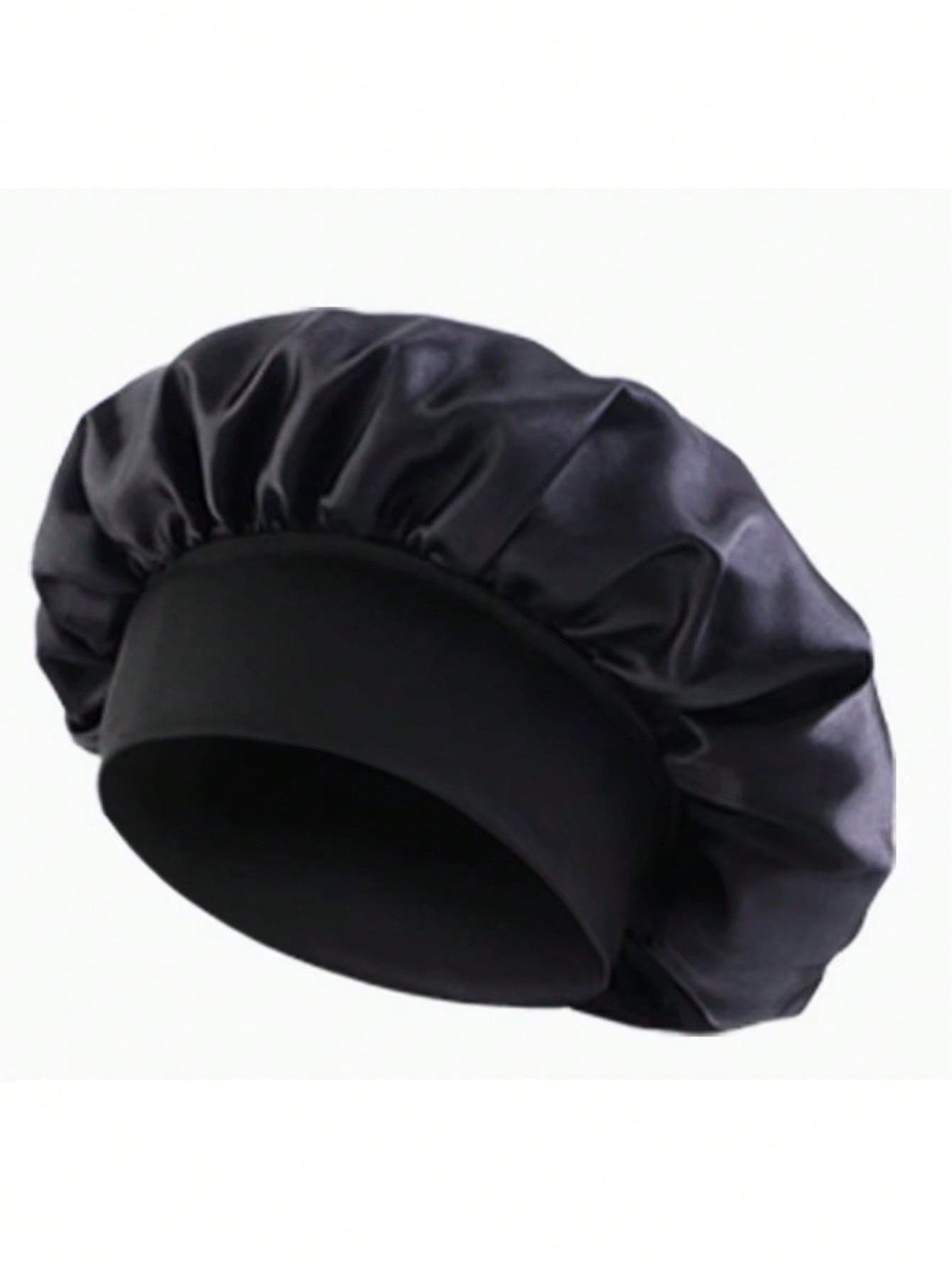 1pc Women's Solid Color Satin Beanie
