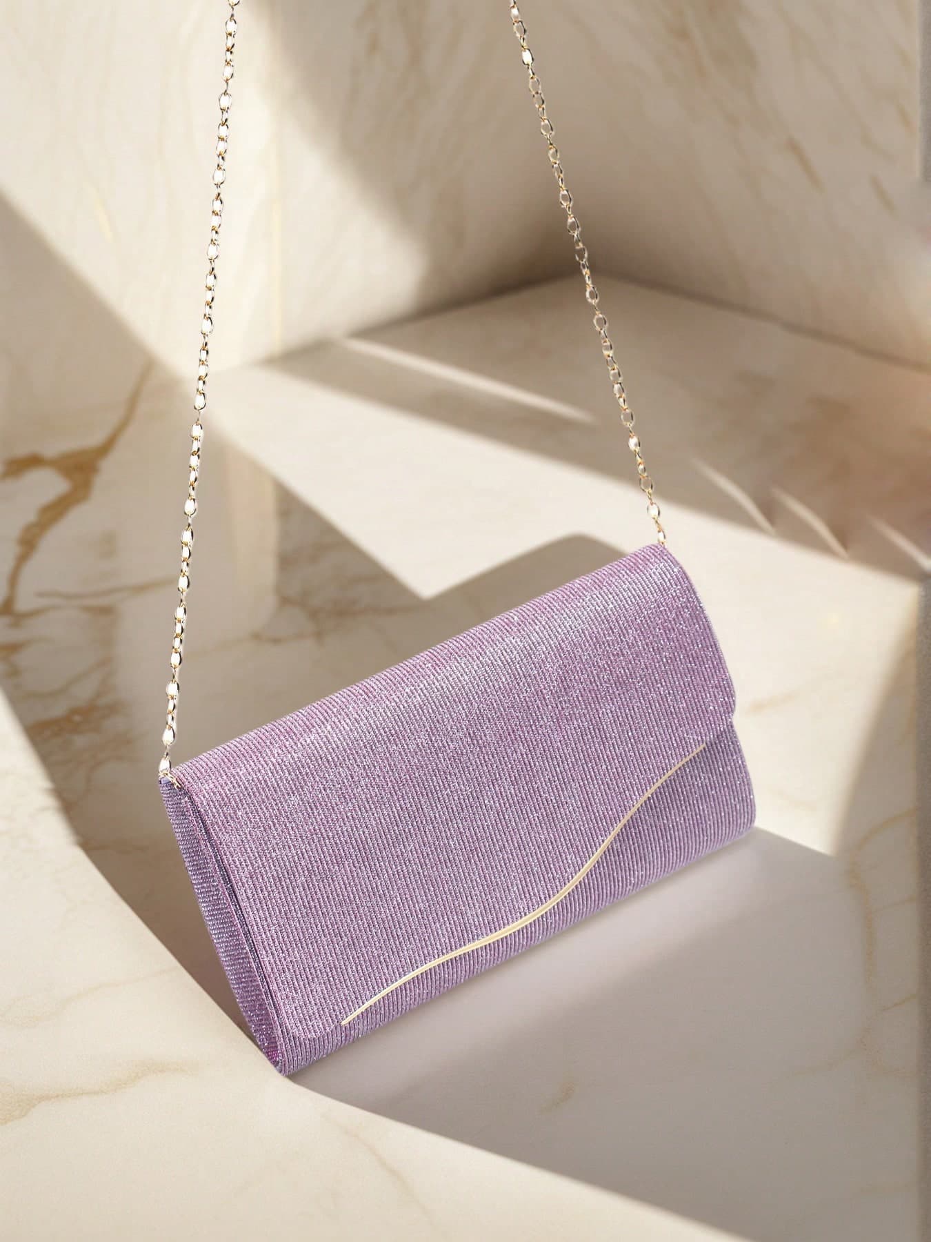 Shiny Evening Clutch Bag, Elegant Fashion Envelope Bag, Ladies Wedding Party Handbag