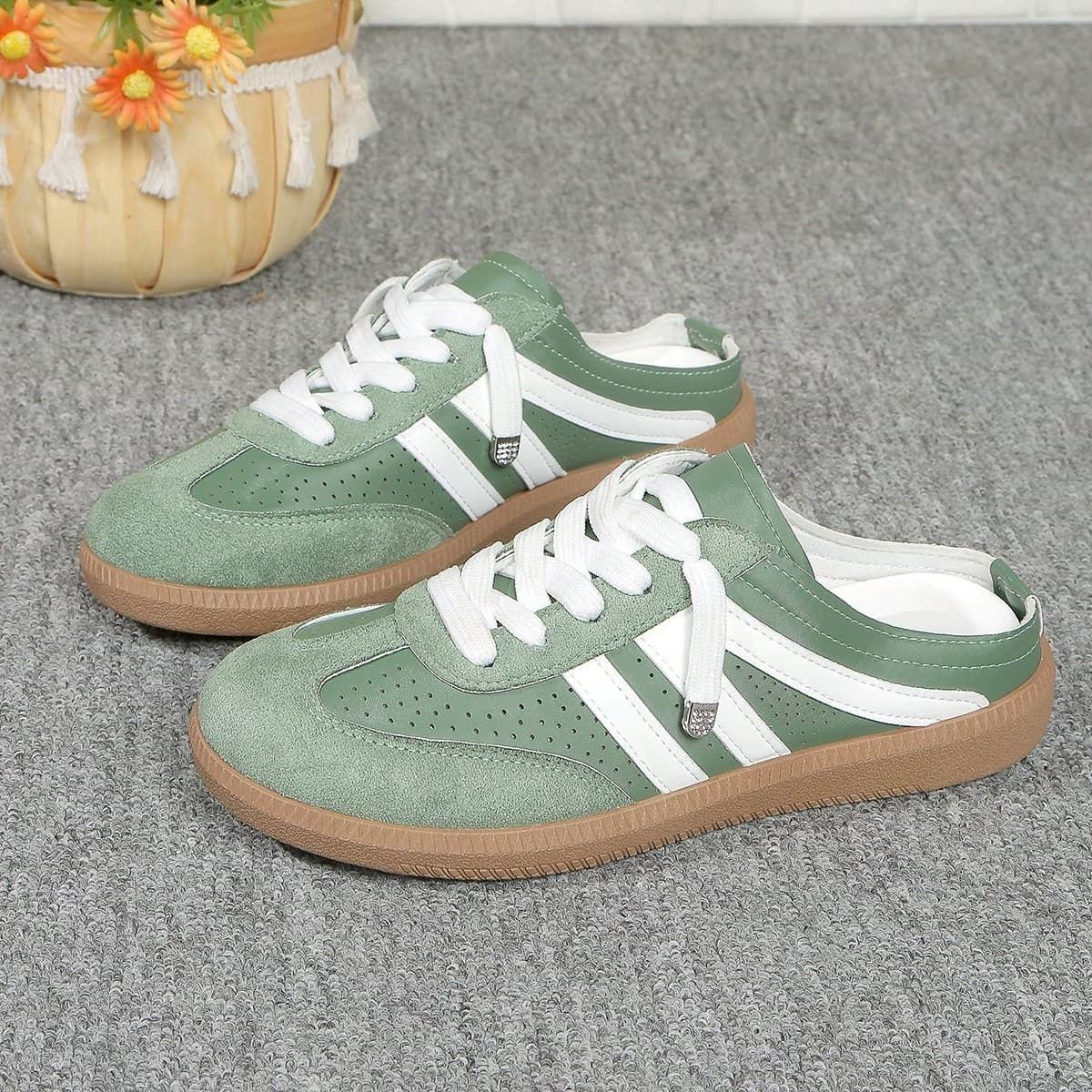 Plus Size Women's Summer Casual Soft Bottom Non-Slip Patchwork Outdoor Sports Shoes, Lightweight Flat Sneakers For Spring Autumn
