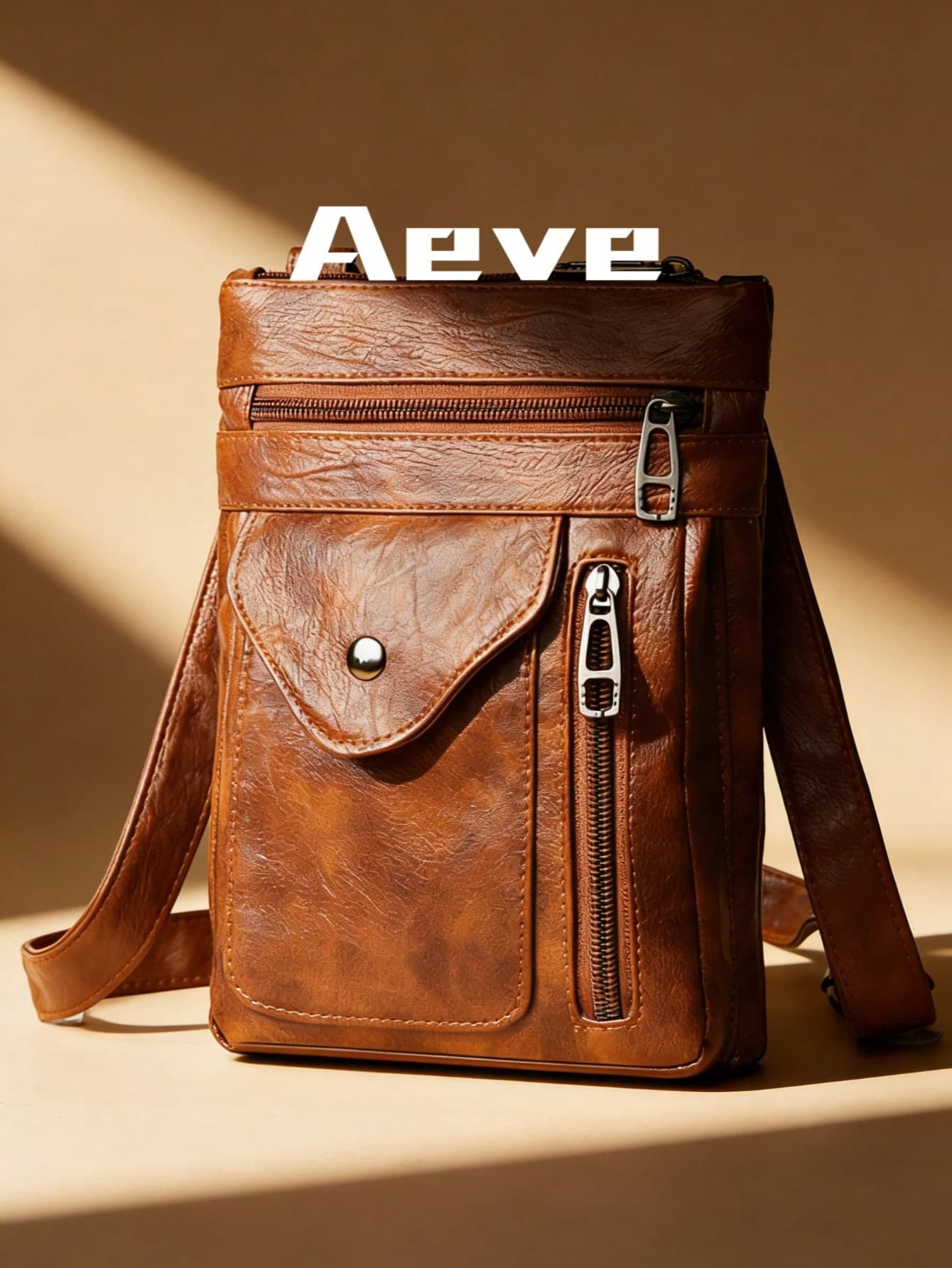 Beautiful Women's Solid Yellow-Brown Vintage Elegant Crossbody Bag, Multiple Pockets With Zipper, Adjustable Shoulder Strap, Lightweight Delicate Small Square Bag, Fashionable Street Elegant Casual Outfit, Suitable For Shopping, Dating, Vacation, Commuting, Park Strolling, Afternoon Tea, Gift For Mom, Phone Bag, Exquisite Small Bag