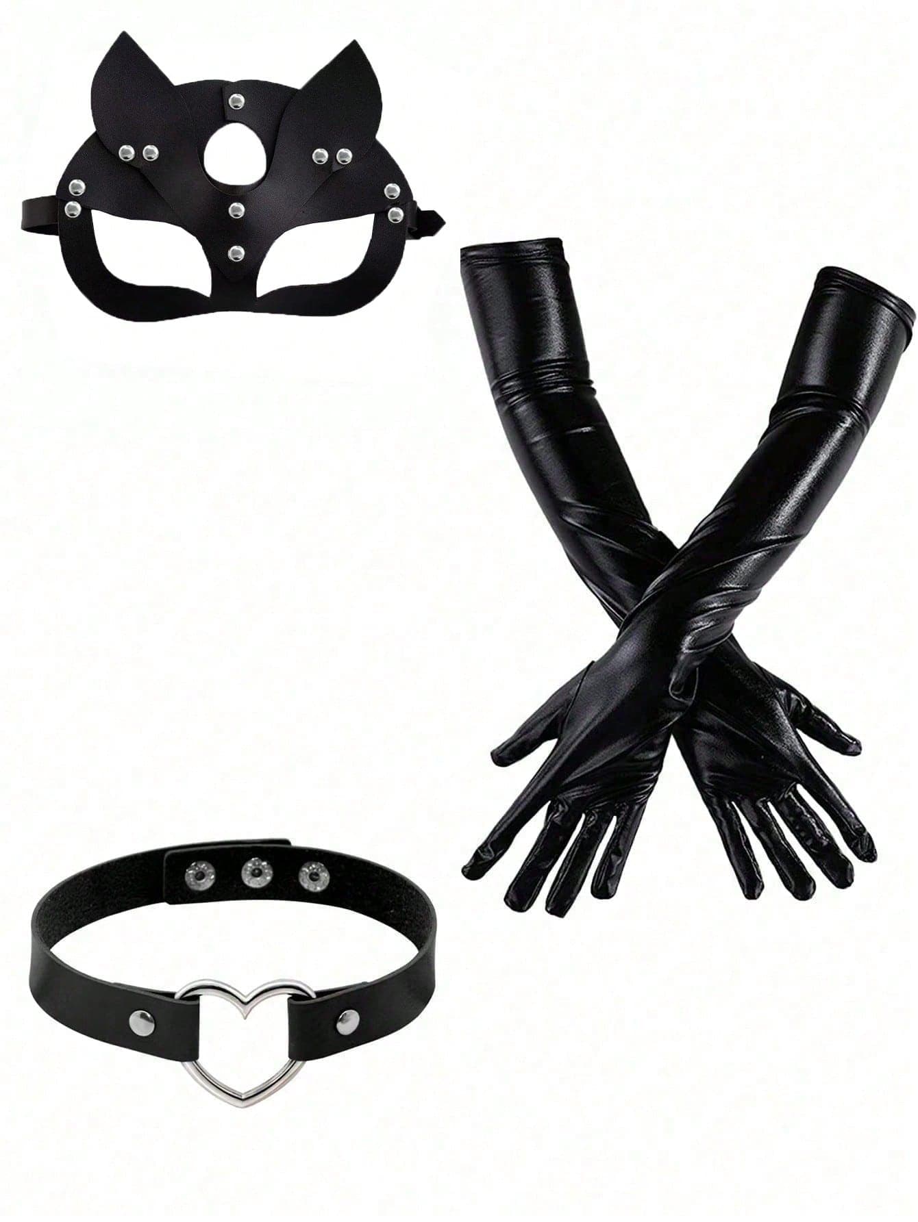Sexy Long Tight-Fitting Patent Leather Gloves For Women, Suitable For Cosplay, DS Pole Dance Performance, Opera Party, Satin Leather
