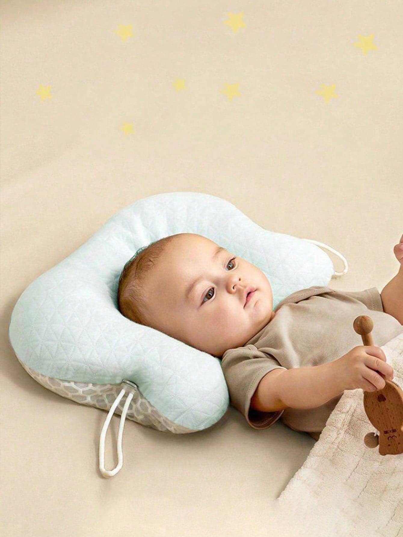 Adjustable Newborn Pillow, Baby Shaping Anti-Startle Soothing Pillow, Soft Breathable Neck Support, Washable All-Season Baby Gift, Baby Pillow, Newborn, Baby Supplies, Small Pillow, Welcome Newborn, Soft Pad