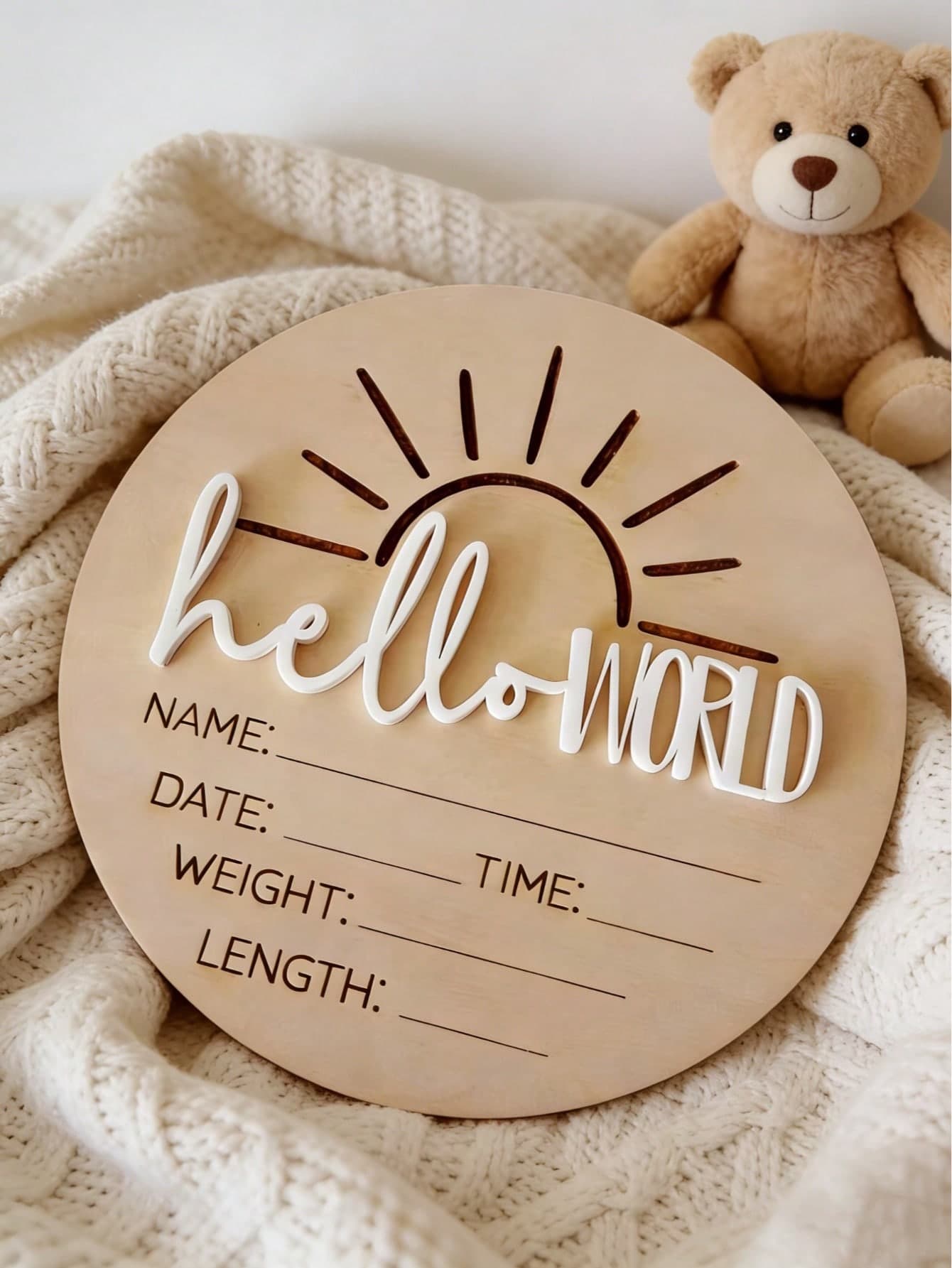 1pc Baby Announcement, Welcome Baby Sign, Newborn Announcement, Newborn Photography Prop, Baby Room Decor, Home Decor, Welcome Baby Sign And Baby Photo Prop, Baby Shower Gift
