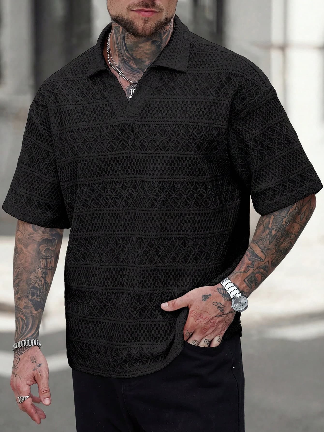 Men's Casual Urban Retro Style POLO Shirt, Suitable For Spring, Summer And Autumn