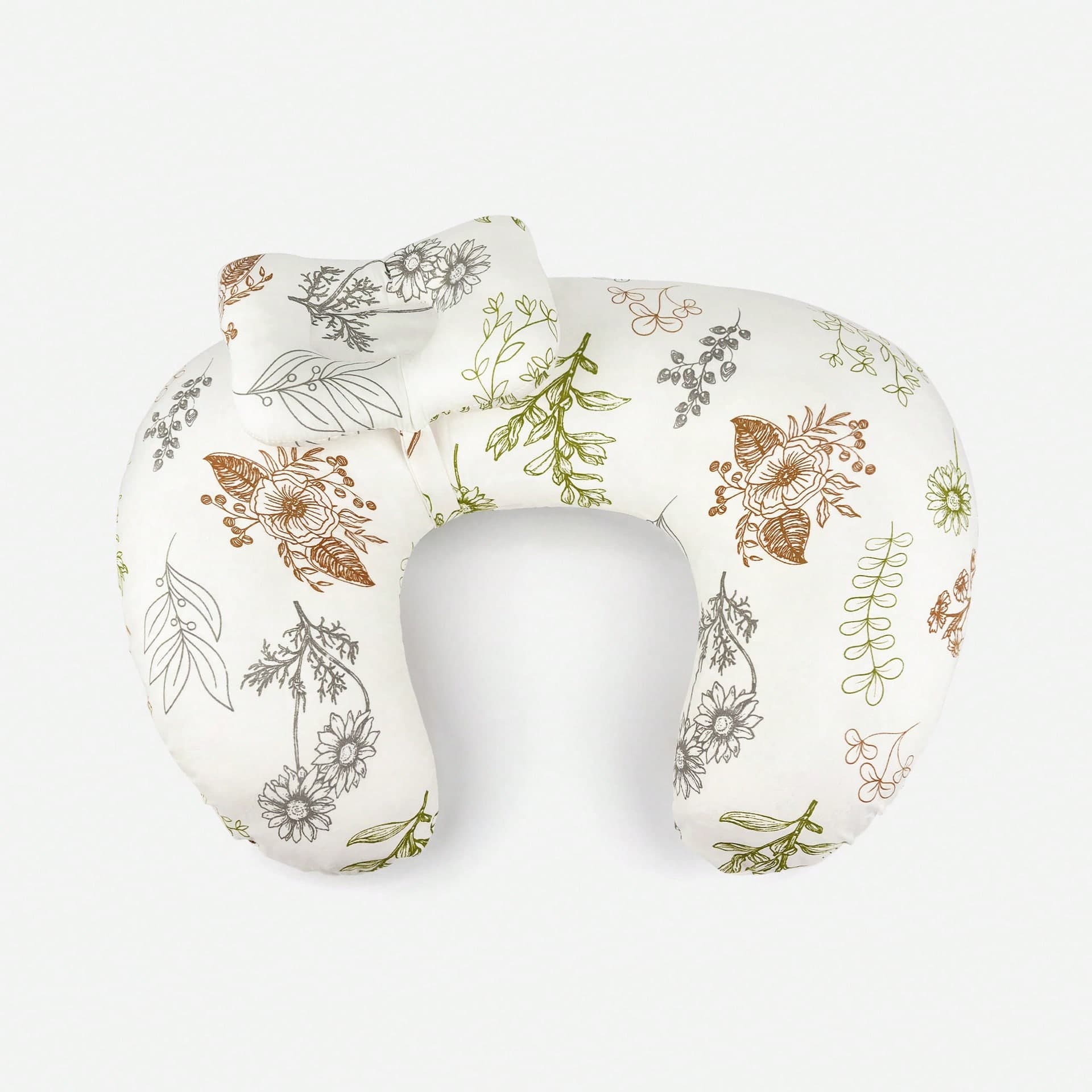 Floral Nursing Pillow, Breastfeeding Pillows For Mom With Removable Cover And Breathable Filling, Feeding Support Pillow For 0-16 Months, Multifunctional Support Cushion