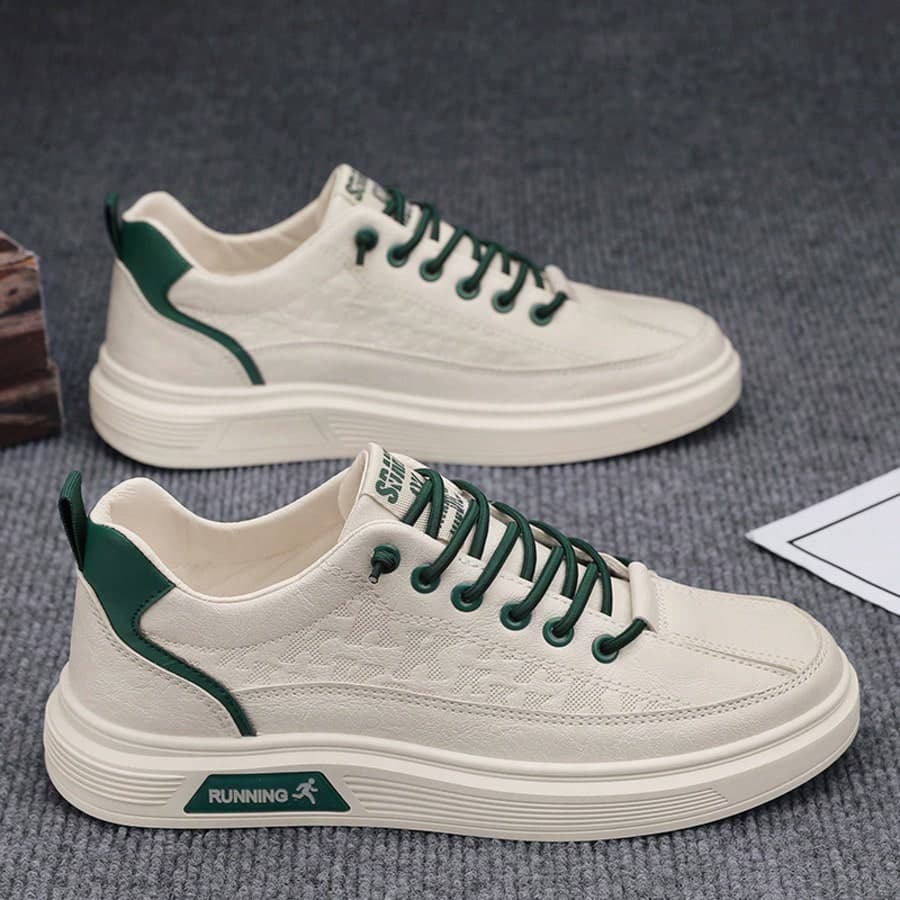 (Size Runs Small, Order One Size Up) Men's Fashionable Solid Color Low-Top Casual Skateboard Shoes, Comfortable, Non-Slip, Durable Lace-Up Leisure Shoes, Suitable For Daily Wear And Outdoor Hiking