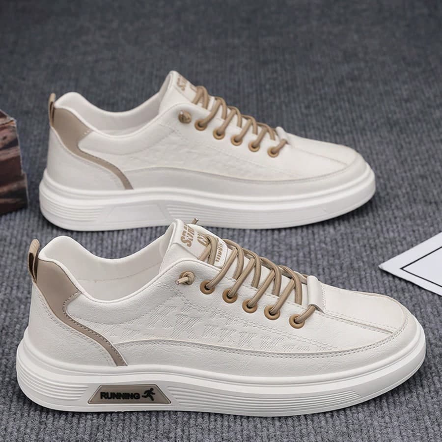 (Size Runs Small, Order One Size Up) Men's Fashionable Solid Color Low-Top Casual Skateboard Shoes, Comfortable, Non-Slip, Durable Lace-Up Leisure Shoes, Suitable For Daily Wear And Outdoor Hiking