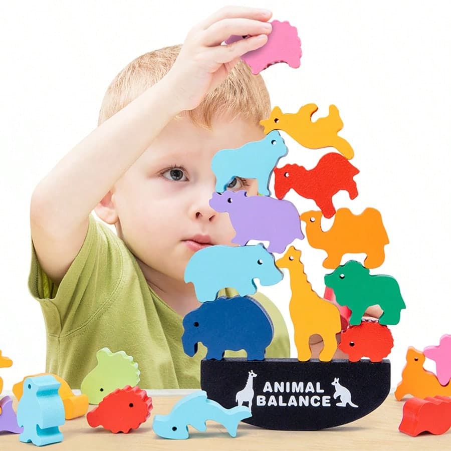 Balancing Challenge Stacking Building Blocks, Exercise Patience & Focus, Family Tabletop Game, Parent-Child Hand-Eye Coordination Interactive Toy