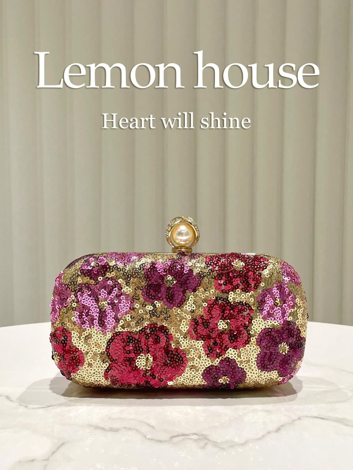 1pc Shiny Fuchsia Glitter Clutch Bag, Versatile High-End Formal Evening Bag, Suitable For Cocktail Party, Wedding, Prom, Gala And Other Occasions
