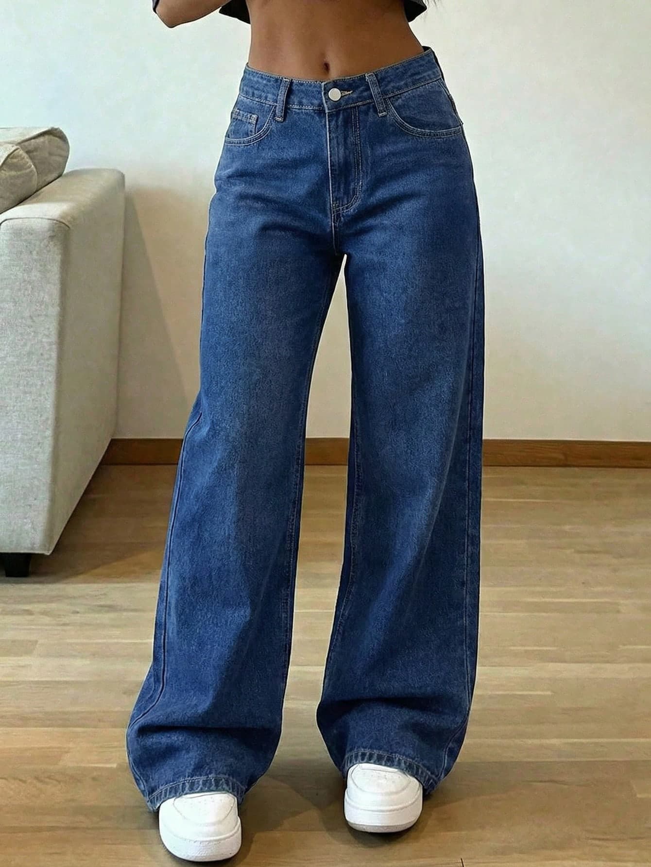 Women's Retro Casual Loose Straight Leg Jeans