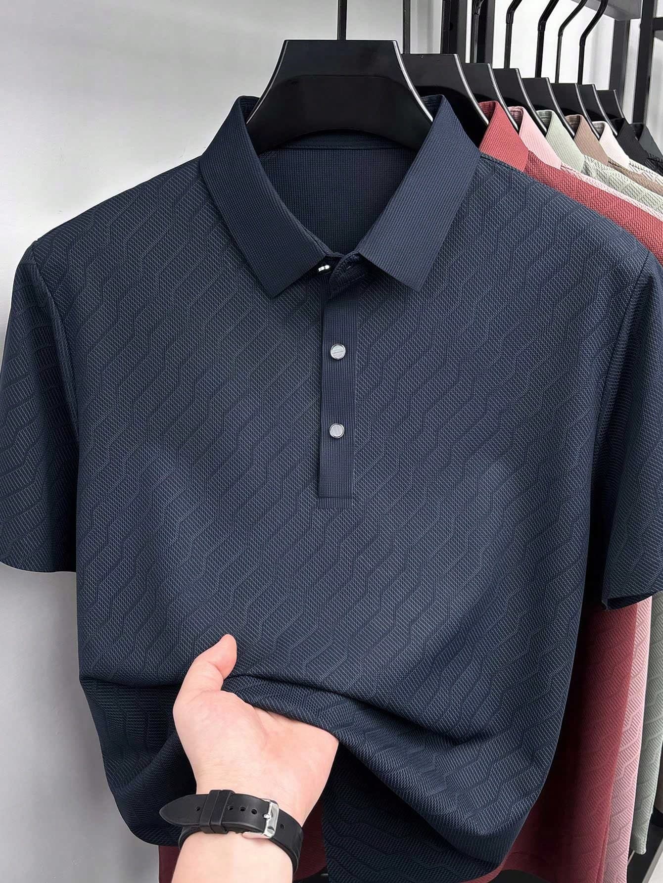 Pro Man Wardrobe Lightweight Breathable Men's Polo Shirt, Suitable For Golf, Formal Wear, And Commuting