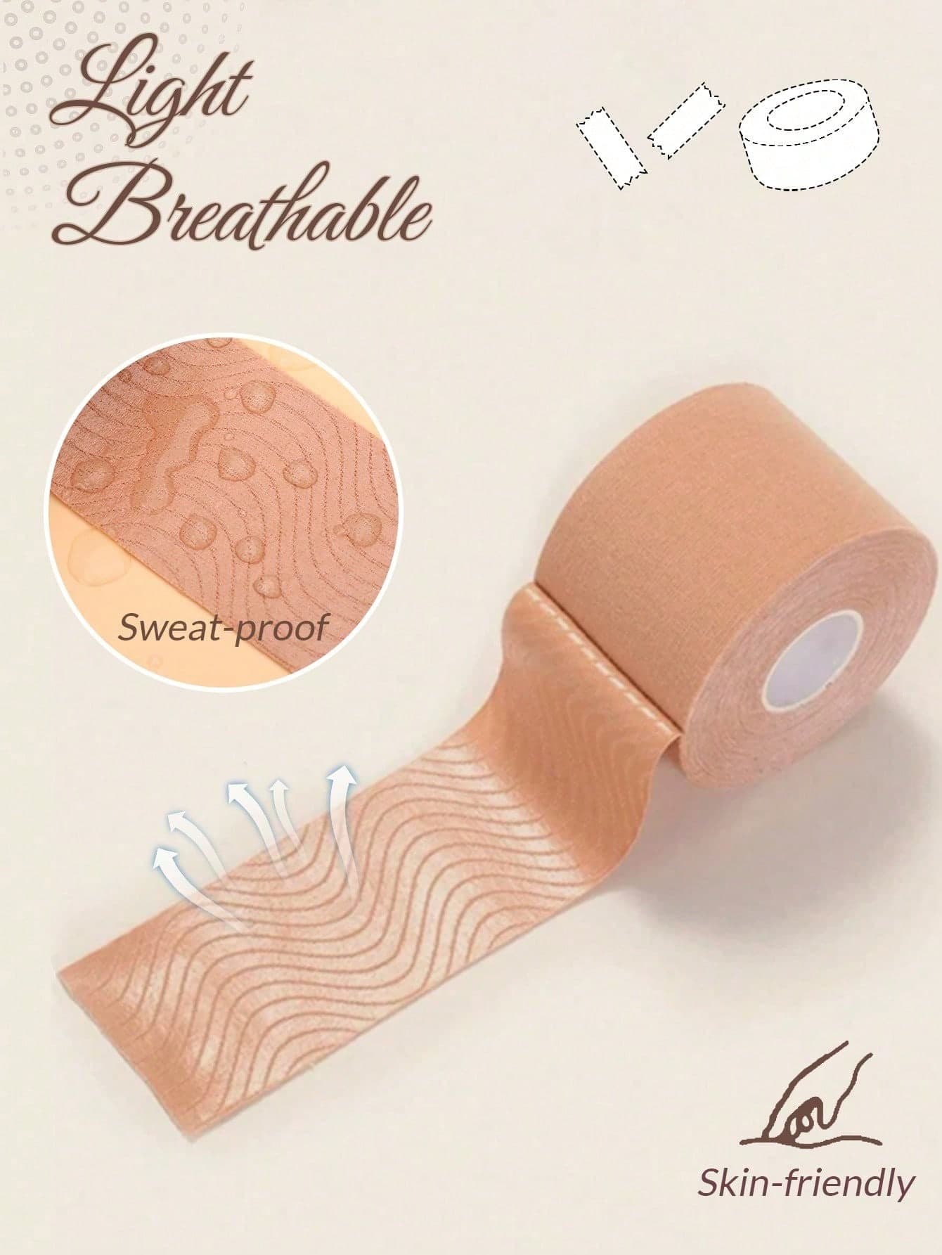 5cm*5m Breast Lift Tape Bra Women Invisible Self-Adhesive Breast Petals Nipple Covers Lift Up Tape Gather Bra Strapless Bra Pads Stickers