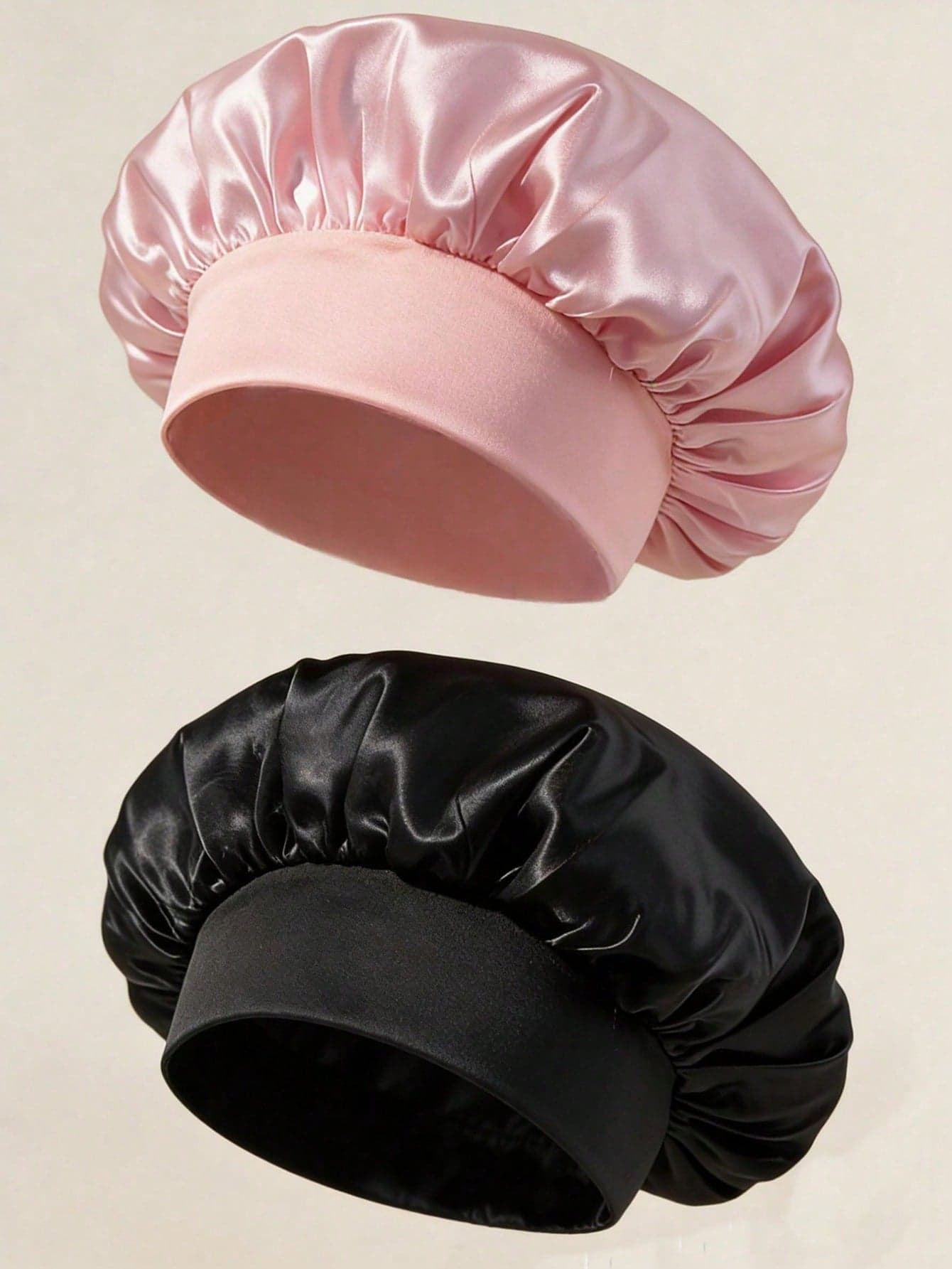 1/2pcs Silk Sleep Cap, Satin Hair Cap, Women Wide Brim High Elasticity Cap, Satin Sleep Cap, High-End Satin Hair Care Cap, Curly Hair Silk Headband,Summer,Beach,Hat,Holiday,Travel