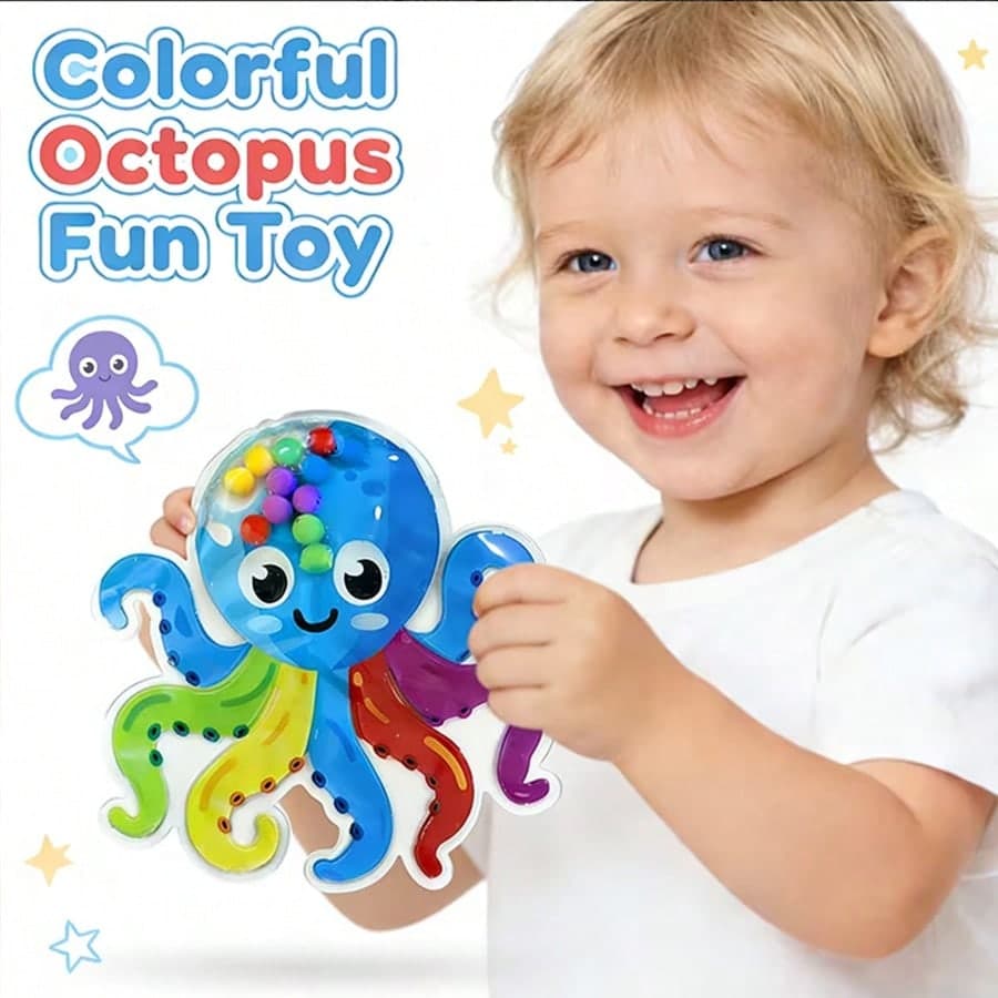 Octopus Color Sorting Sensory Toy, Novel Preschool Fine Motor Skills Training Toy, Endless Building Blocks For Pre-School Learning Activities, Children Finger Exercise Toy