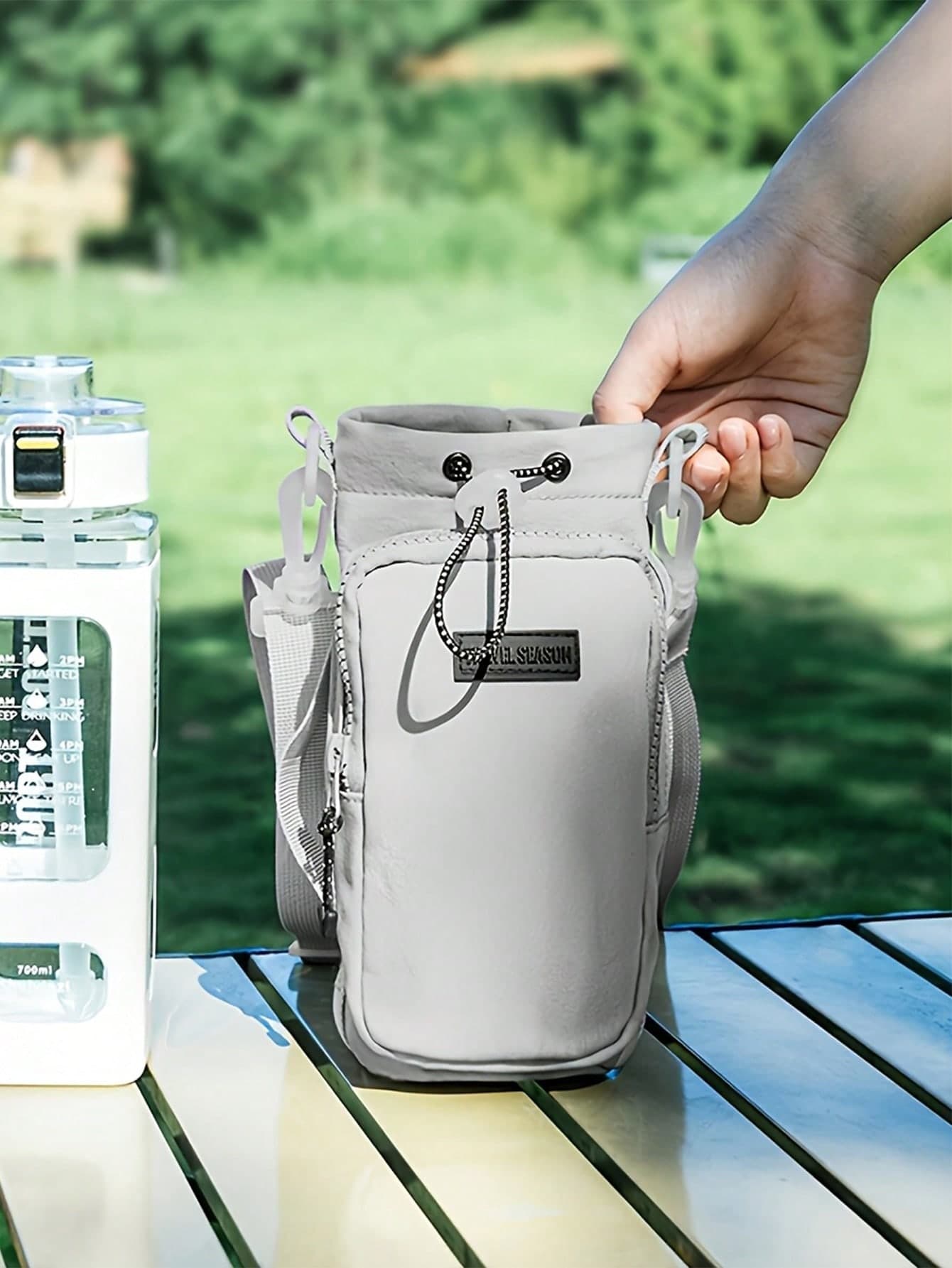 1pc Portable Sports Water Bottle Bag, Crossbody Water Bottle Holder, Travel Water Bottle Pouch With Coin Purse, Key And Phone Compartment, Multifunctional Bottle Bag For Cycling And Fitness With Adjustable Strap