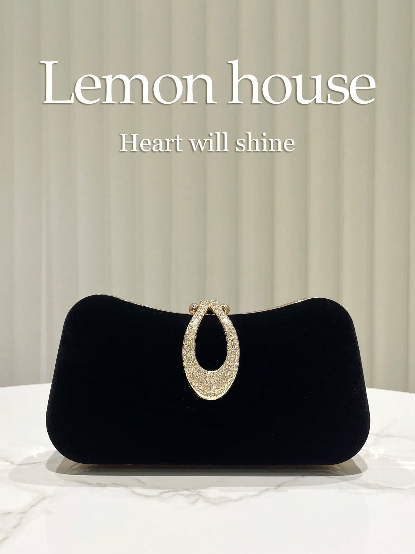 1pc Black Glitter Rhinestone Decor Elegant Velvet Women's Evening Clutch Bag, Luxury Party Handbag With Detachable Metal Chain Strap, Suitable For Wedding, Banquet, Cocktail Party