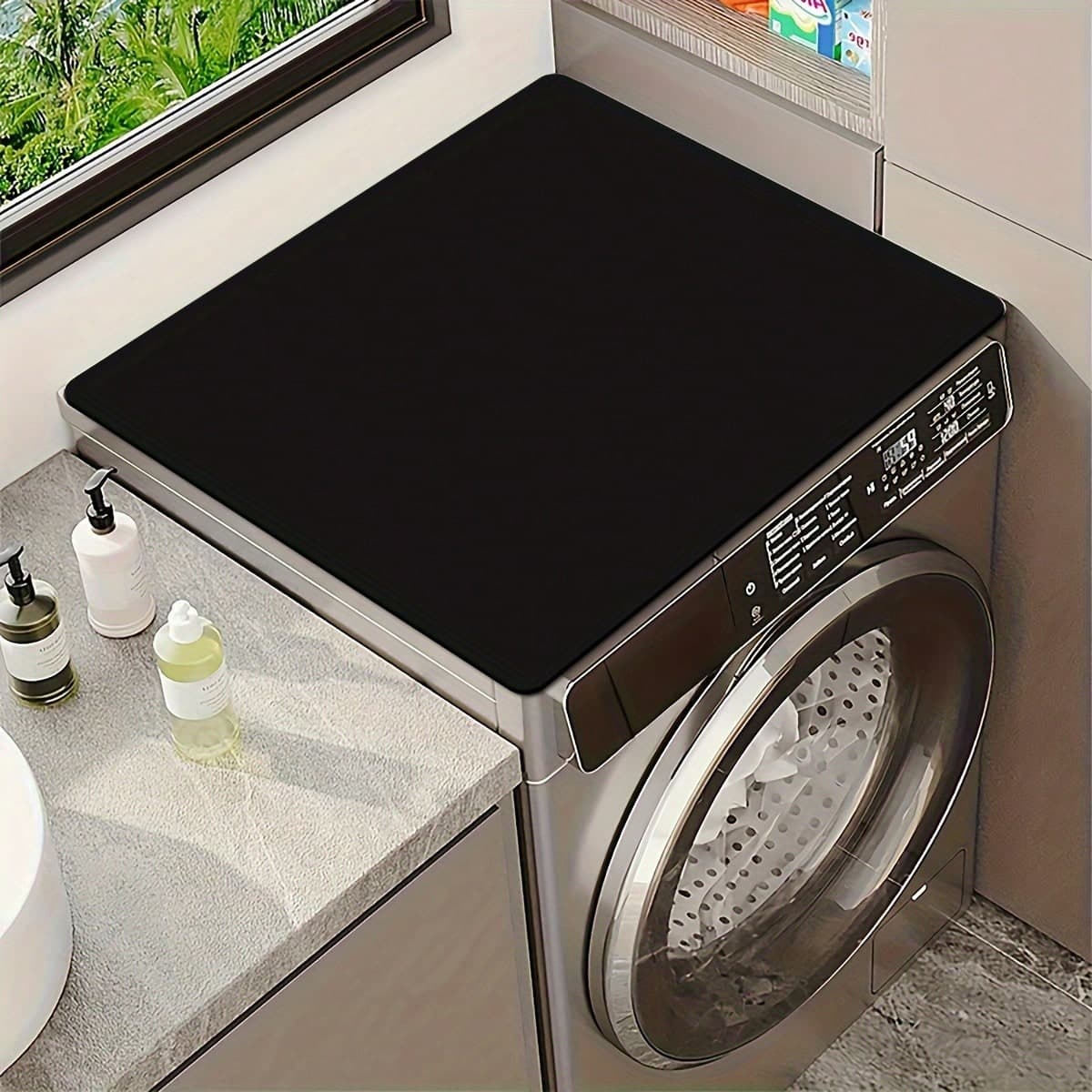 1 Pc, Top Cover Protection Mat For Washing Machine/Dryer, Dust-Proof Washing Machine Cover Cloth, Various Solid And Printed Designs Suitable For Laundry Rooms And Kitchens.