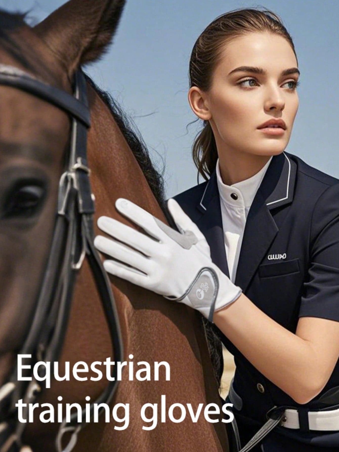 GOLOVEJOY 1 Pair Unisex High-Quality Professional Equestrian Gloves, Anti-Slip Breathable, For Training & Competition, Touchscreen Design, Durable Riding Gear, High-Grip Golf Gloves, Suitable For All Seasons, Professional Daily Riding Equipment, Breathable Mesh Design For Long-Time Wear Without Sweating