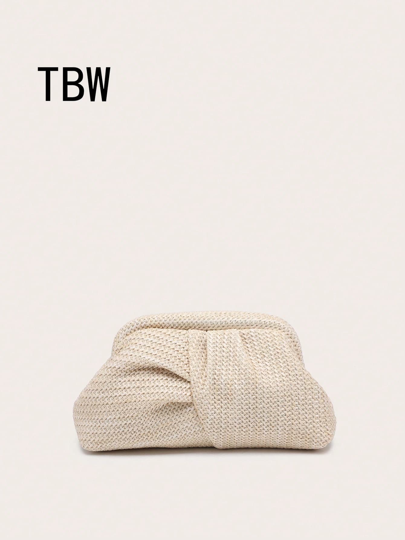 Women's Handmade Woven Pleated Clutch Bag, Lightweight And Airy Pleats Like Clouds, Minimalist And Fashionable, Large Capacity, Suitable For Outings And Beach Use