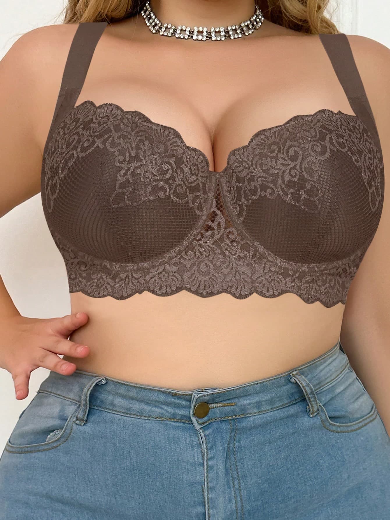 mimilemon Sexy Plus Size Lace Underwire Push Up Bra - Anti-Sag & Lift Support & All-Day Comfort