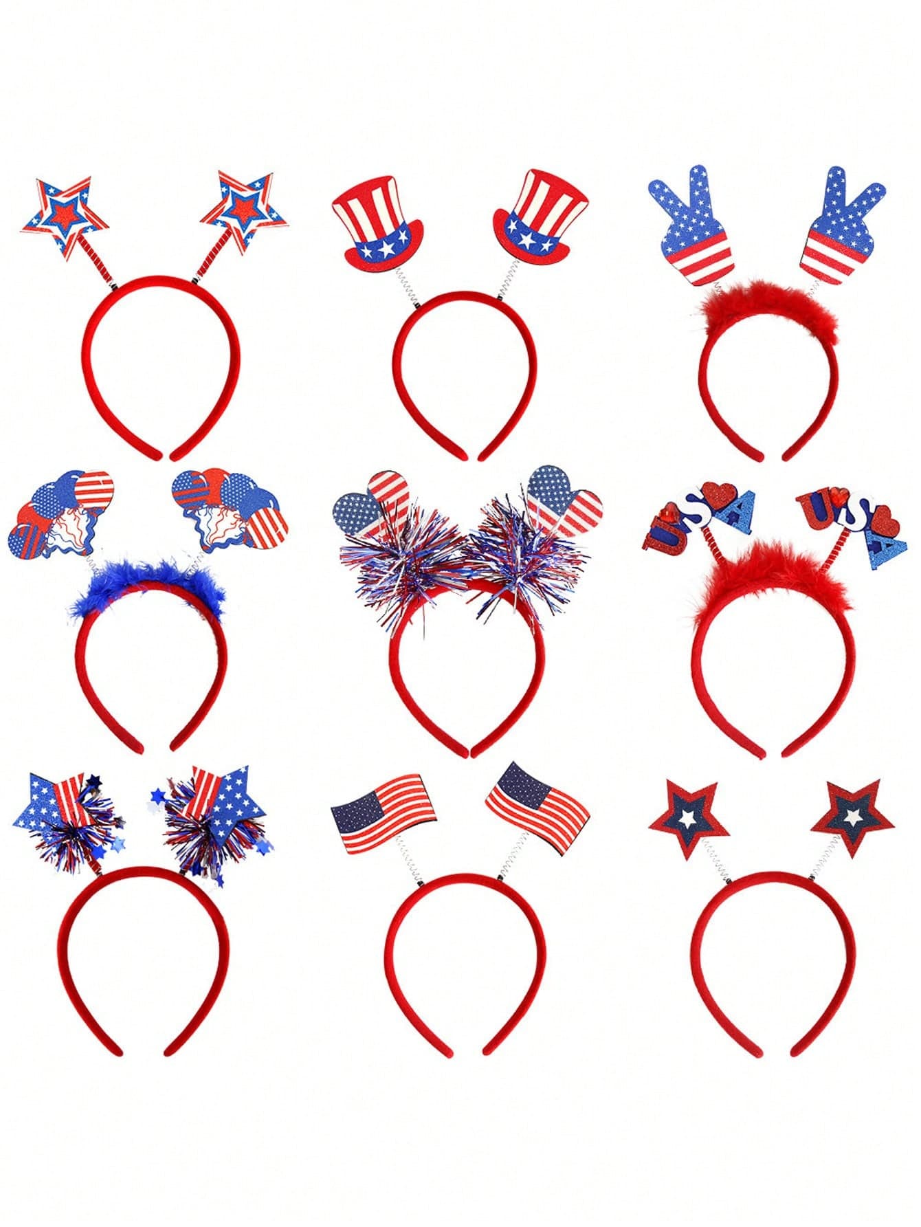 3/1pc Independence Day Party Headband, American Flag Headband, Stars And Stripes, Red White Blue, Patriotic Headpiece, Party Photo Prop, Suitable For Independence Day, July 4th, Memorial Day, Patriotic Party, Gift Headband