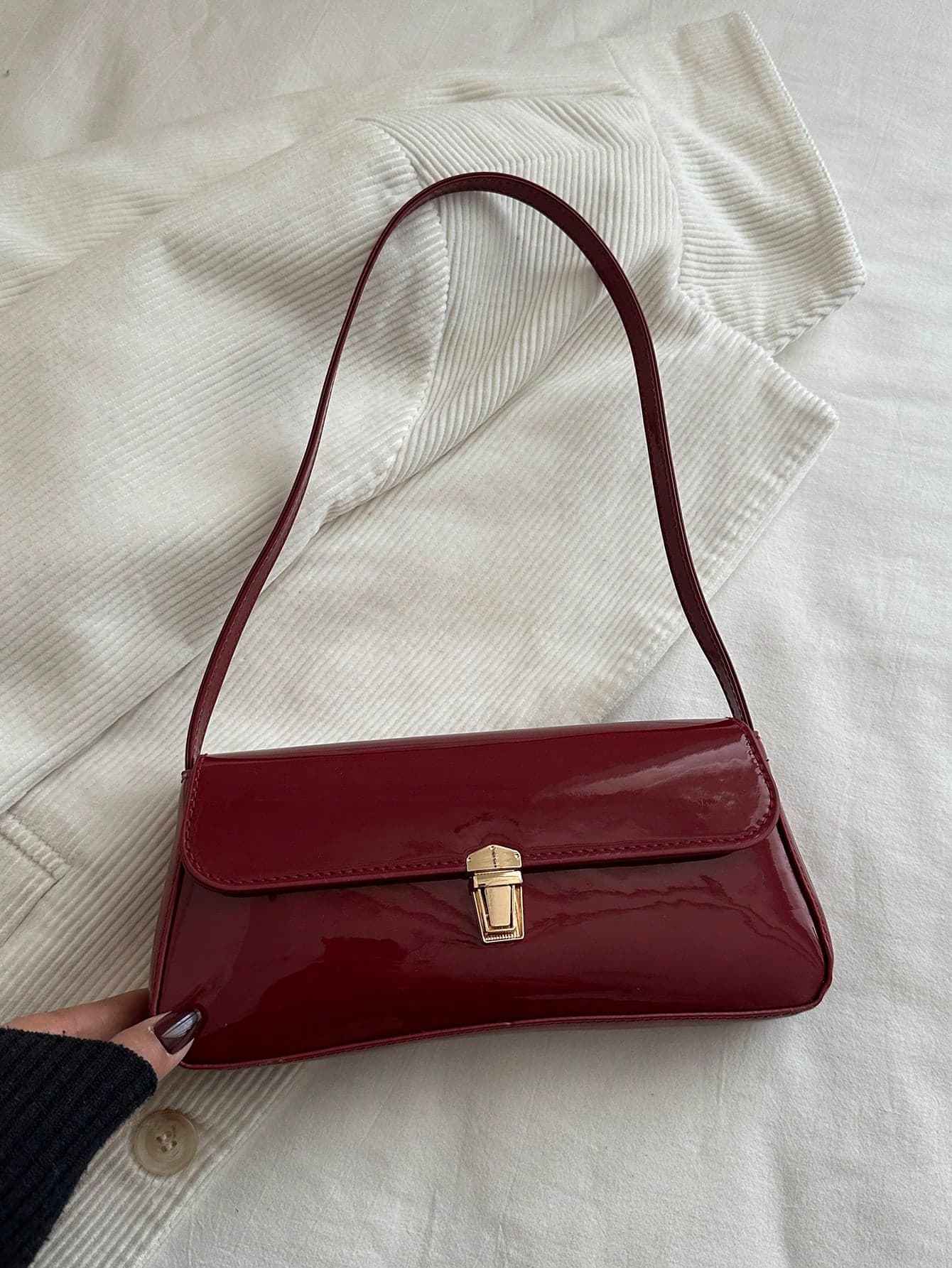 Women's Vintage PU Flap Decor Shoulder Underarm Bag, Suitable For Dating, Outings, Parties And Other Occasions