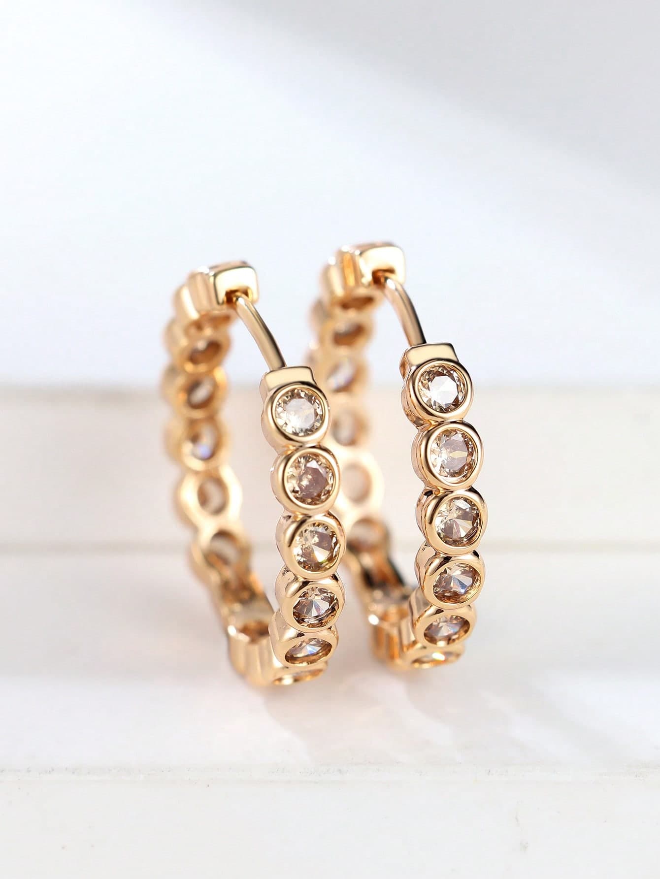 1 Pair Of Versatile Sparkling Multicolor Zirconia Earrings The Perfect Fashion-Forward Gift For Her Party Jewelry