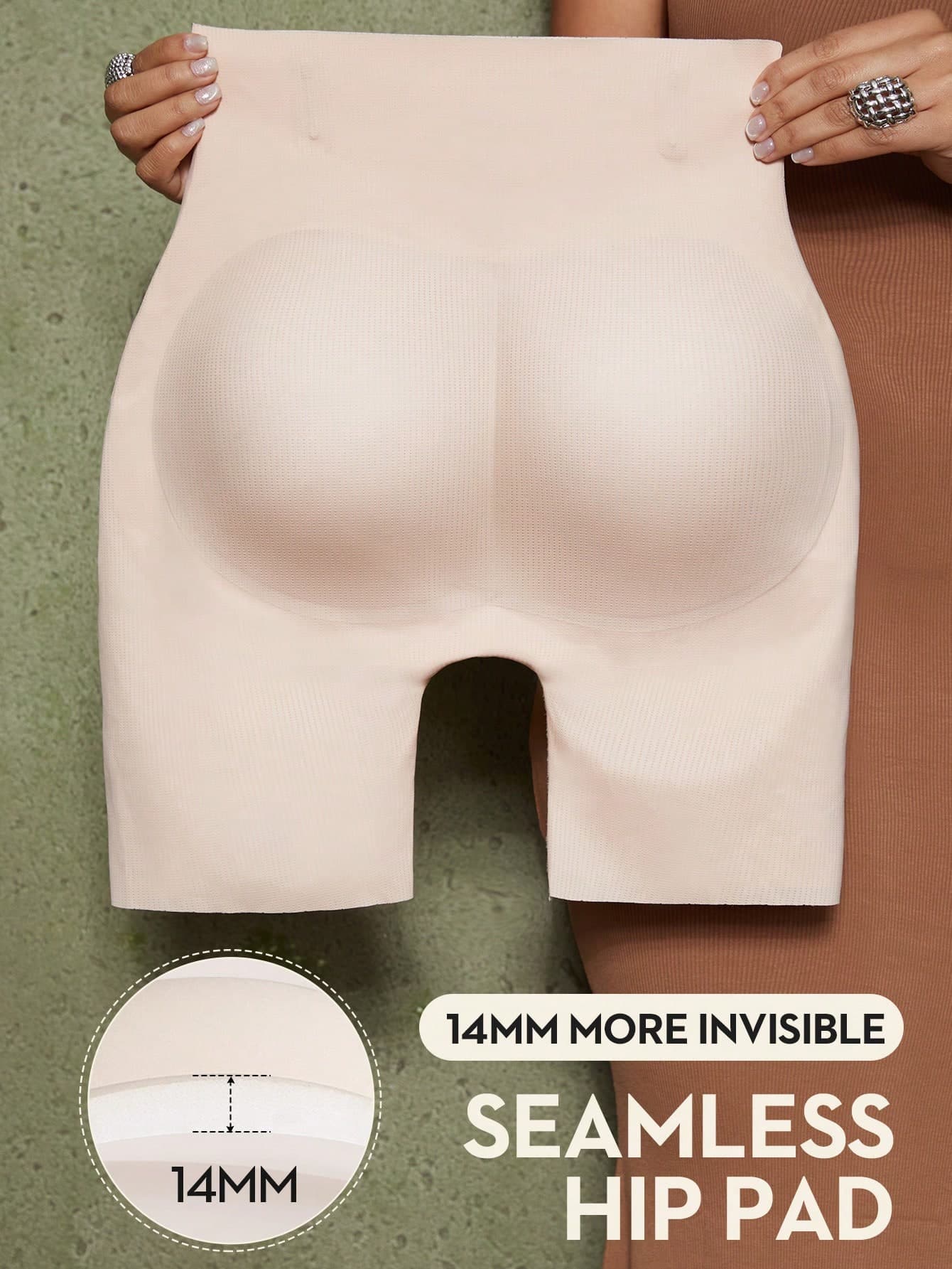 1pc Women's Waist Abdomen Hip Lifting Micro Shaping Seamless Padded Buttock Enhancing Shapewear Panties