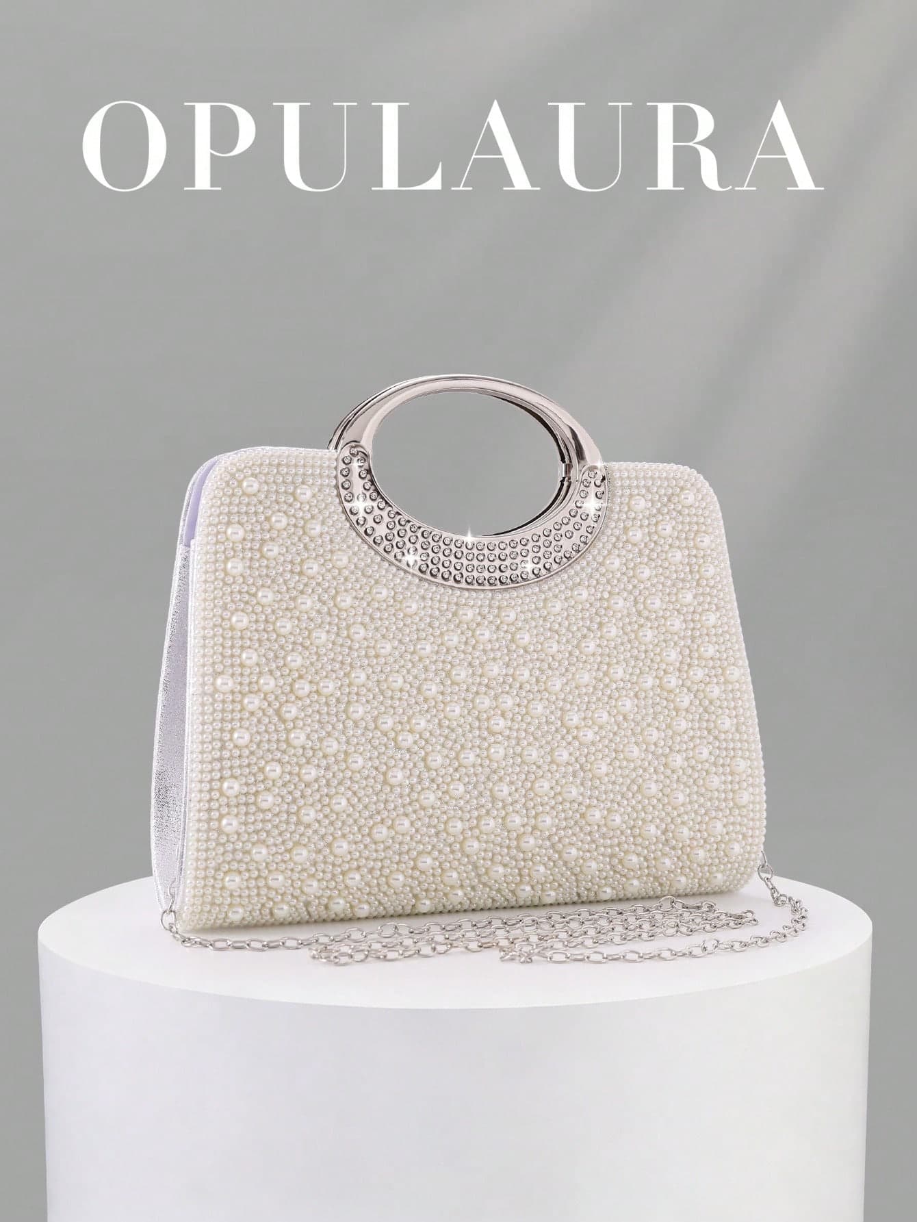 OpulAura Women's Fashion Sparkling Crystal Rhinestone Evening Clutch Bag, Glittering Luxury Diamond Studded Formal Dress Handbag, Suitable For Gala, Party, Birthday, Wedding As Gift