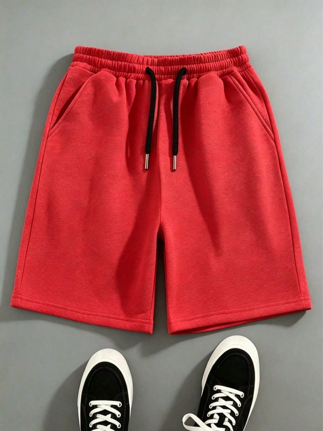 Teens/Boys' Loose Solid Color Shorts, Casual Sports Shorts, Suitable For Summer Wear