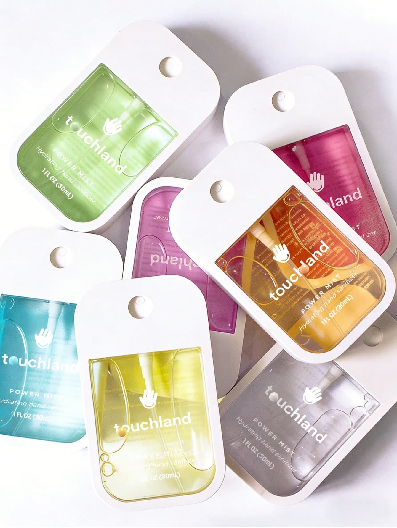 Land Of Touch - Fragrance Hand Sanitizer Spray, Containing Vanilla, Lavender And Aloe Vera Ingredients, Multiple Scents Available (Randomly Sent Two Styles): Hyaluronic Acid Spray Hand Sanitizer, Portable Travel Size, Long-Lasting Fragrance After Rinsing, Suitable For Home Use, Portable Cleaning And Disinfection. Essential Travel Protection Set, Travel Disinfection Tool.