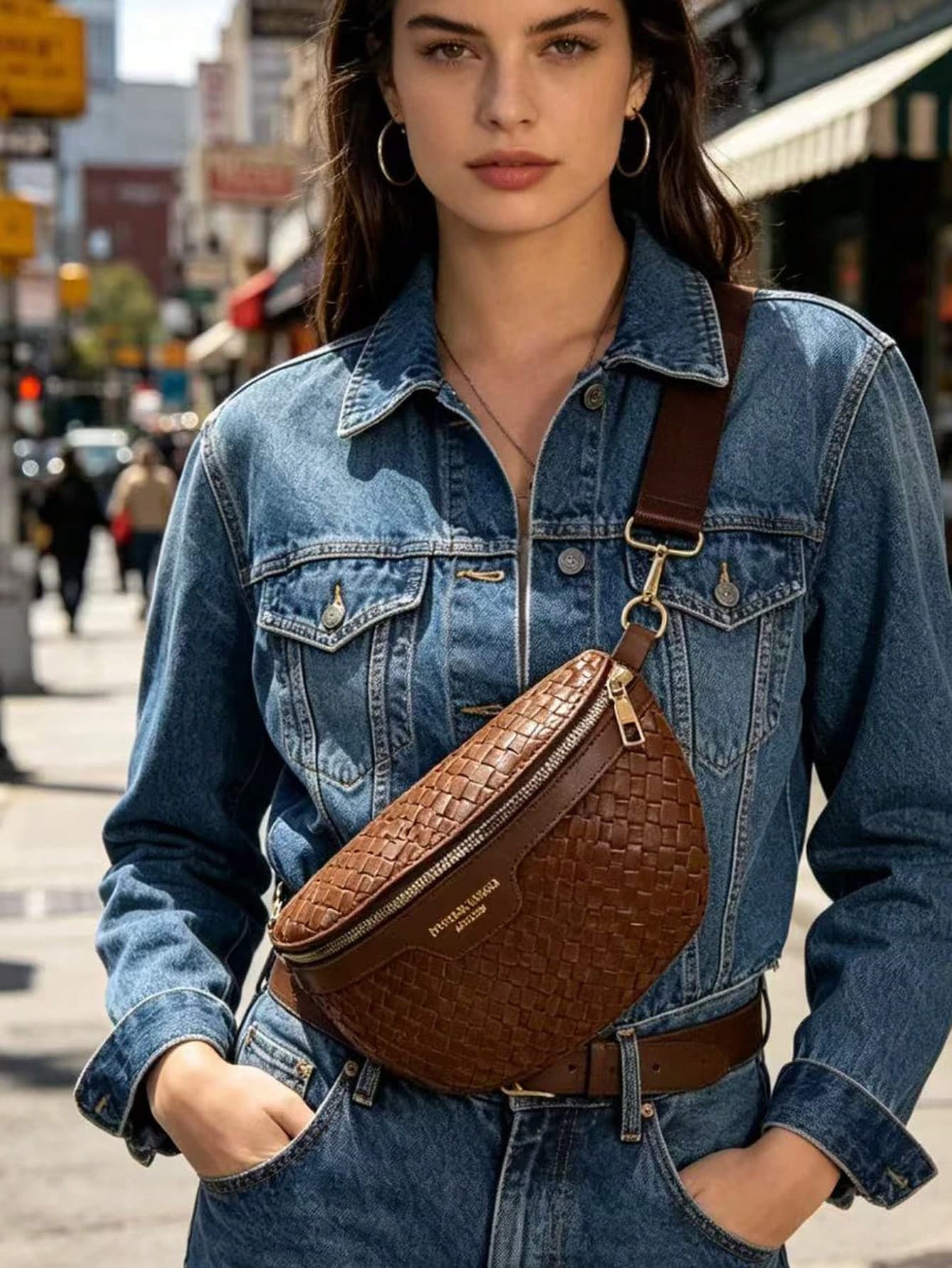 Women's Solid Color PU Fanny Pack, Retro Fashion Chest Bag, Underarm Bag, Spring/Summer New Casual Shoulder Crossbody Small Bag, Versatile Minimalist Chest Pack