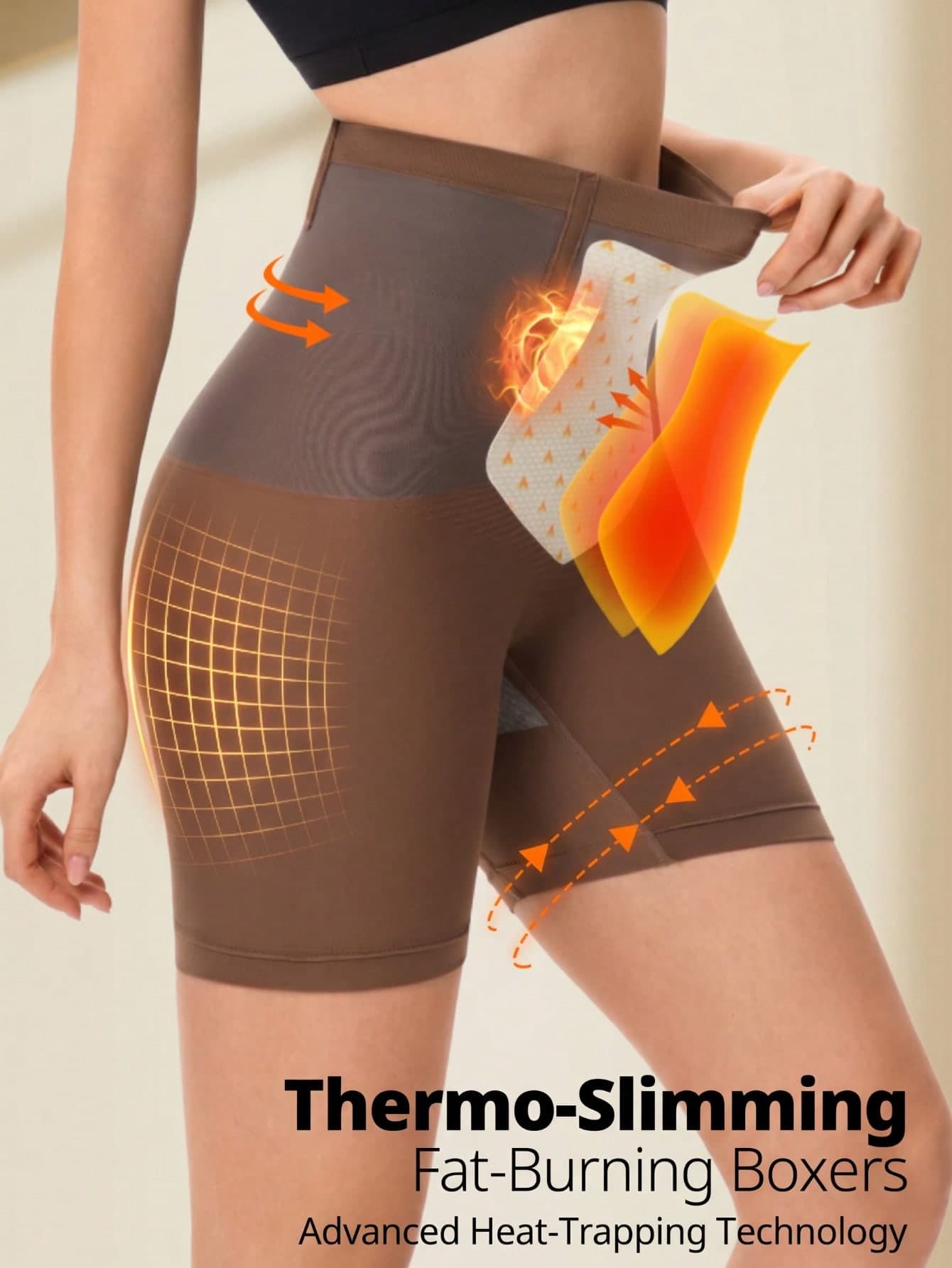 FLARIXA 1pc High Waist Thermal Shaping Tummy Control Butt Lifting Briefs