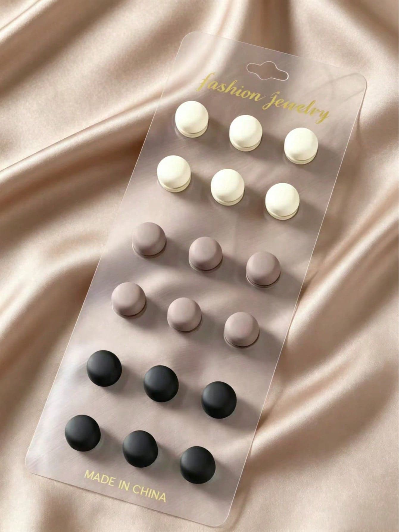 18pcs Hijab Clips, Muslim Multi-Purpose Magnetic Buttons For Shawls, Shirts, Clothes, Pants, Scarves (No Cardboard)