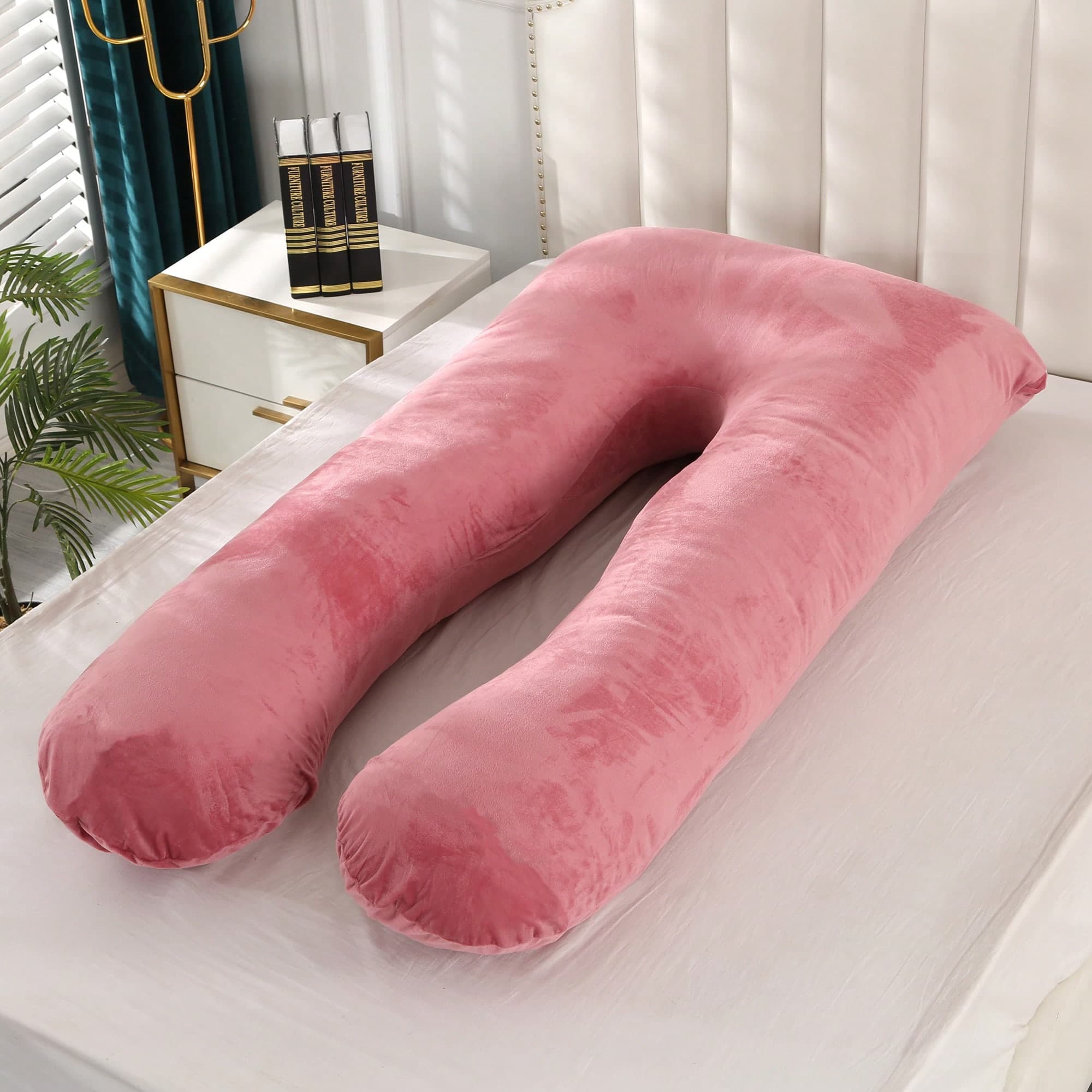 Skin-Friendly Soft U-Shaped Pillow, Home Side Sleeper Spine Support Deep Sleep Pillow