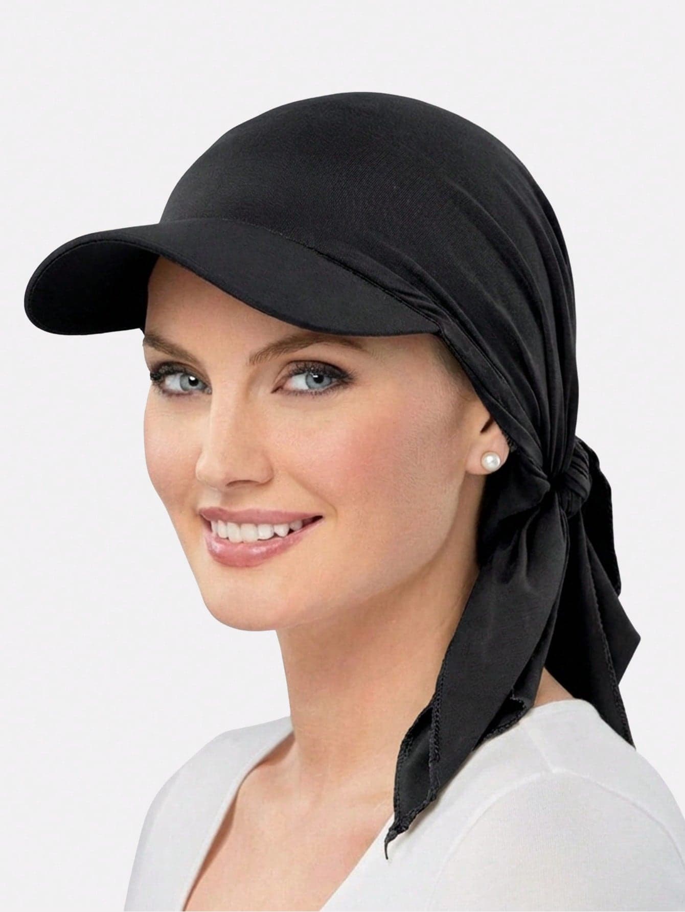 1pc Women's Visor Scarf Hat, Tie-Up Baseball Cap, Ribbon Sun Hat, Suitable For Daily Use,Beach,Travel