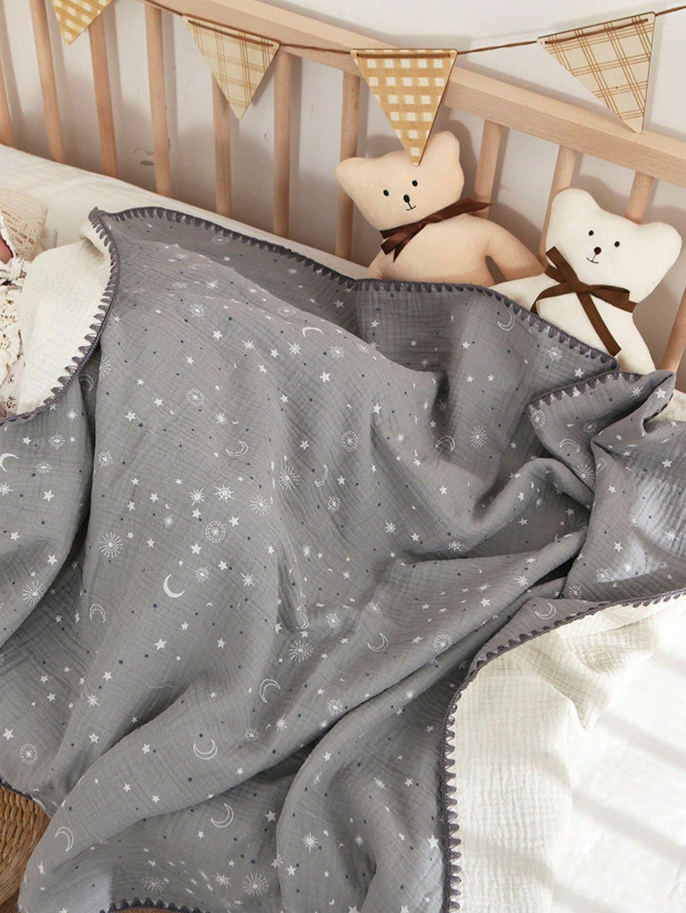 4-Layer Muslin Swaddle Blanket, Soft & Breathable Newborn Baby Wrap Blanket, Extra Large