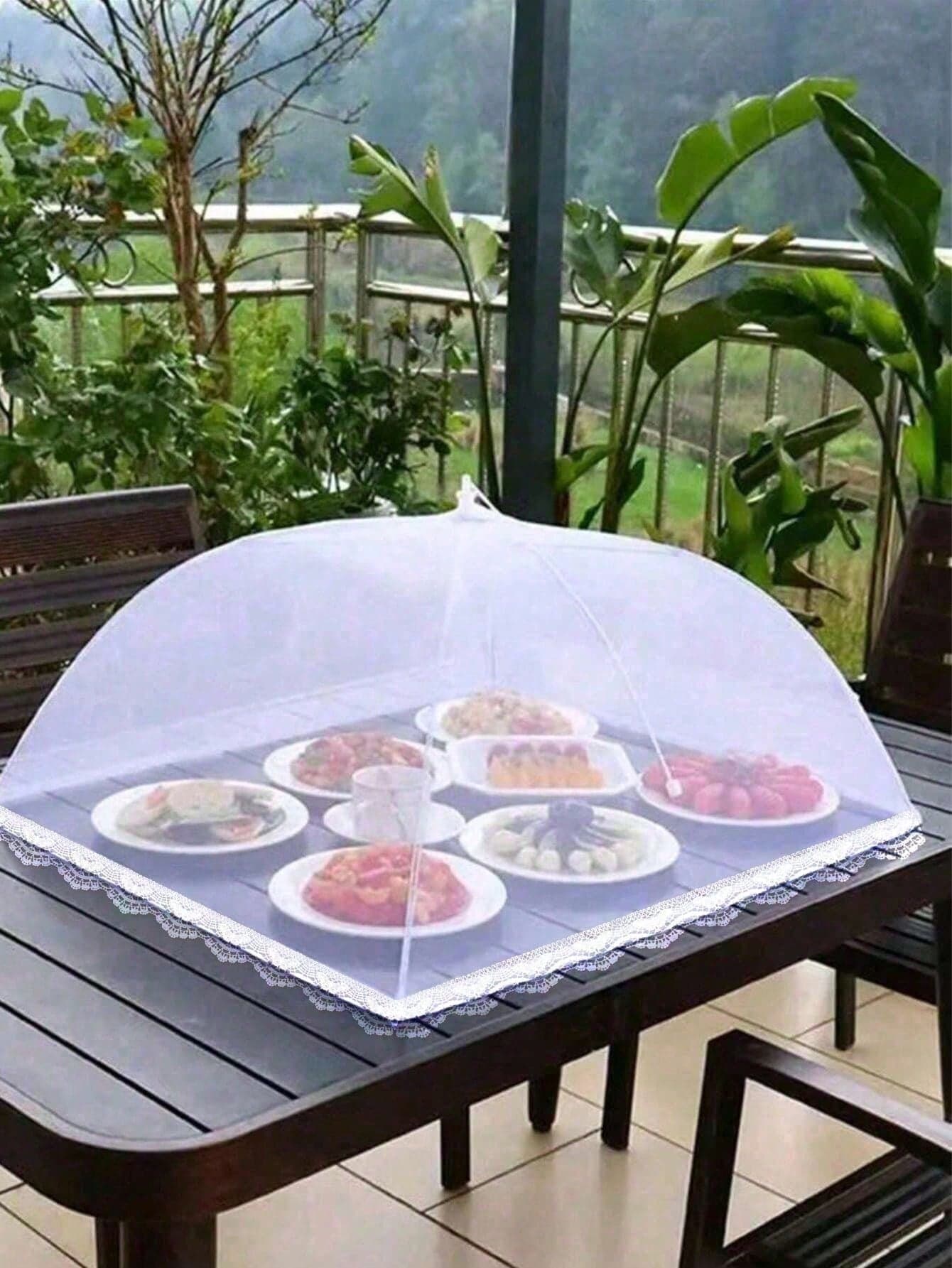1 Piece Of Large Foldable Food Cover, Food Protection Net, Fly Proof Kitchen And Outdoor Camping Net Tent, Portable Food Protection Net, Outdoor Net Food Cover, Picnic Accessories, Reusable And Foldable Food Protection Cover