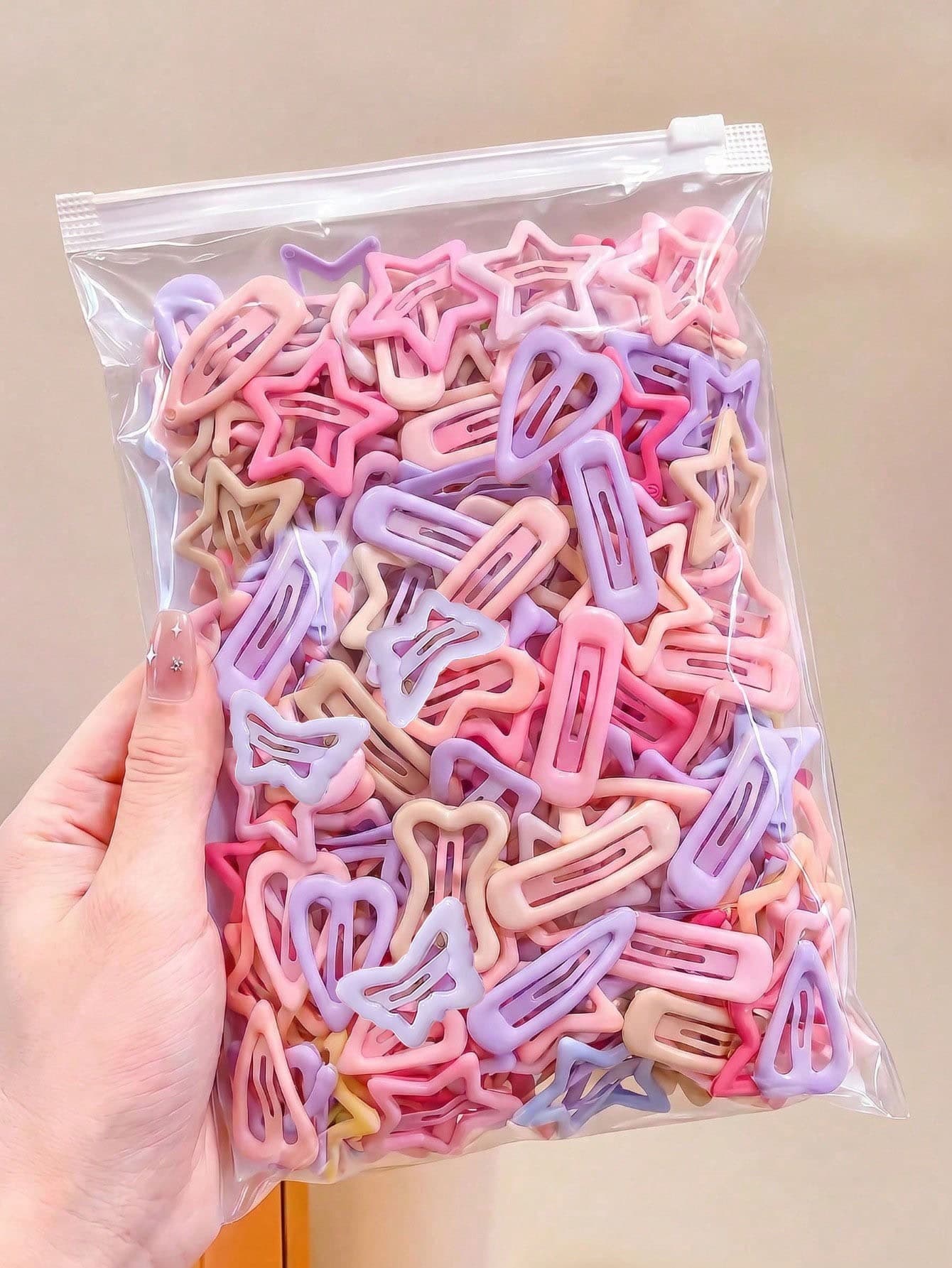 50/30/10pcs Dreamy Pink Gradient Mixed BB Clips, Colorful Hair Clips, Y2K Basic Hair Accessories - Suitable For Girls And Teens, Daily School, Party, Sports