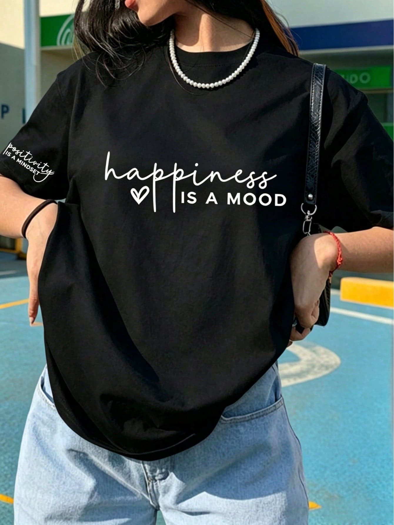 Vintage Nostalgic Letter Print T-Shirt, Casual 90s Street Style Short Sleeve, Memory Style Black Summer
