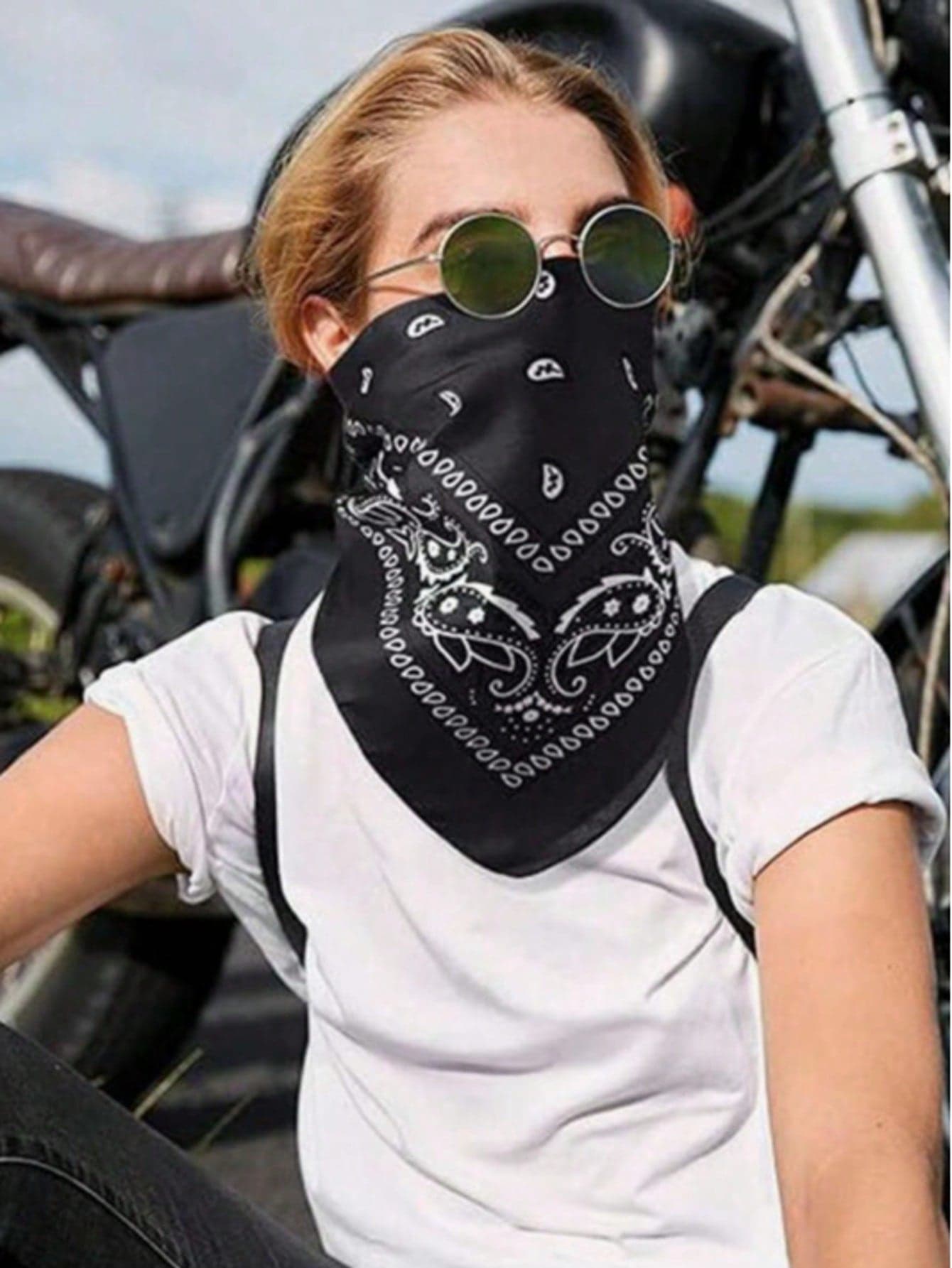 12pcs/Set Hip Hop Style Fashion Rap Paisley Pattern Scarf, Women's Accessory Headscarf Set, Suitable For Rock Music Festival, Cycling, Party, Etc.