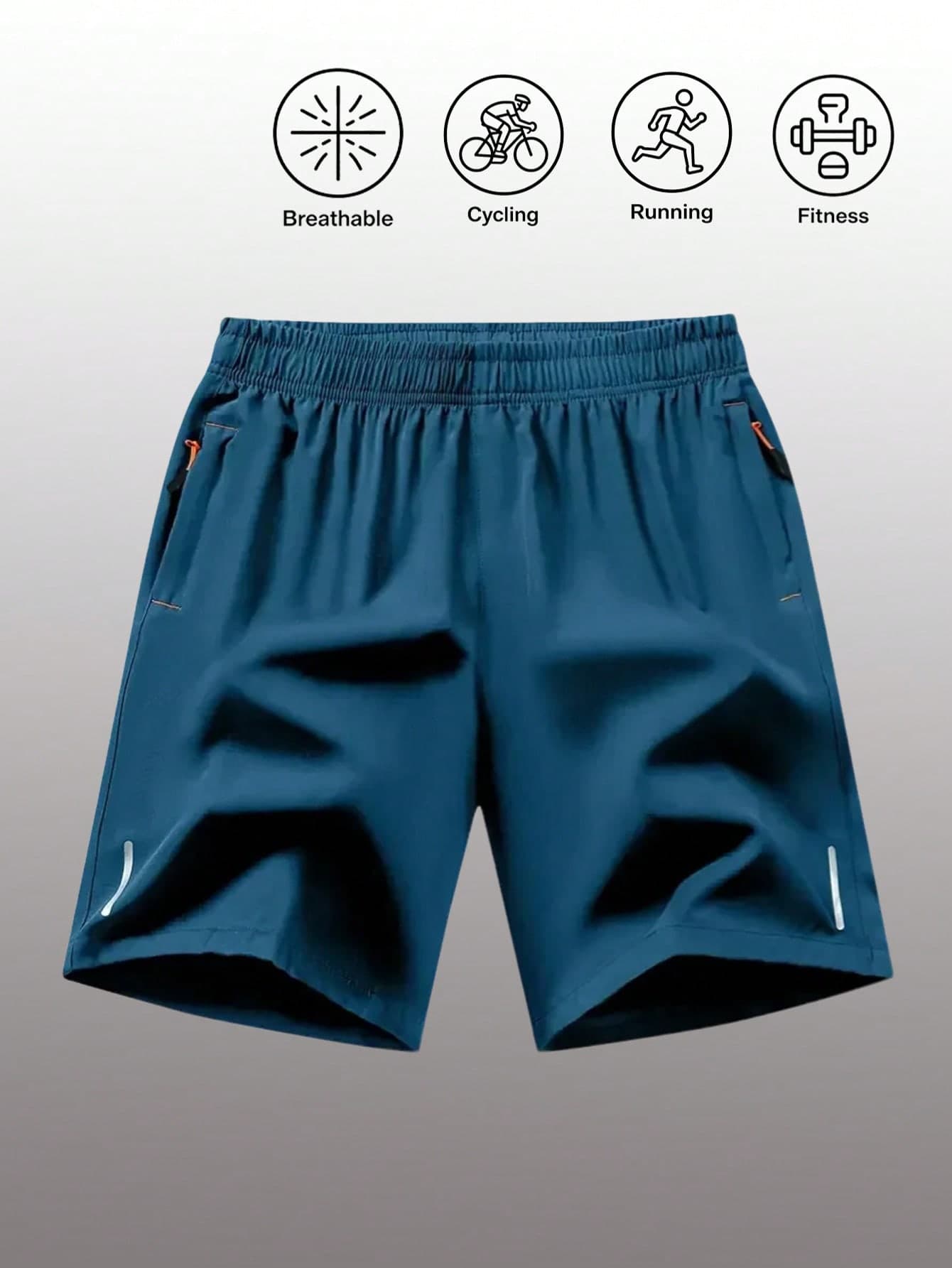 1pc Men's Summer Sports Casual Shorts, Beach Shorts, Army Green Elastic Waist With Drawstring, Adjustable Comfort, Basketball, Running, Workout, City Commute, Home Leisure, Versatile Style