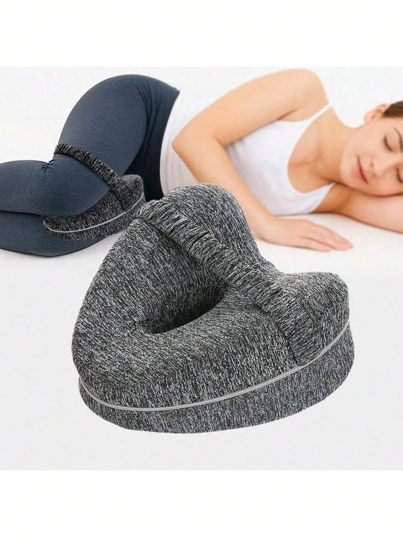 1pc Memory Foam Side Sleeper Knee Pillow, Ergonomic Leg Support With Anti-Slip Strap, Relieves Hip And Leg Discomfort, Suitable For Pregnant Women, Washable Cover, Slow Rebound Foam, Portable For Bed, Office, Travel, Exquisite Holiday Gift